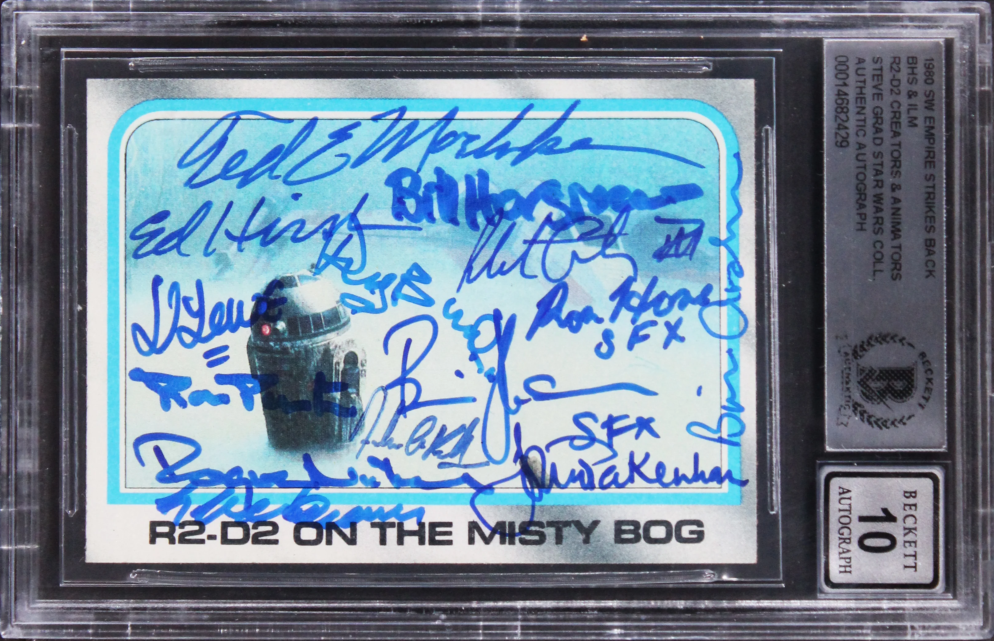 (14) Archer +13 Signed 1980 Star Wars ESB #245 Card Auto Grade 10! BAS Slabbed - Image 2