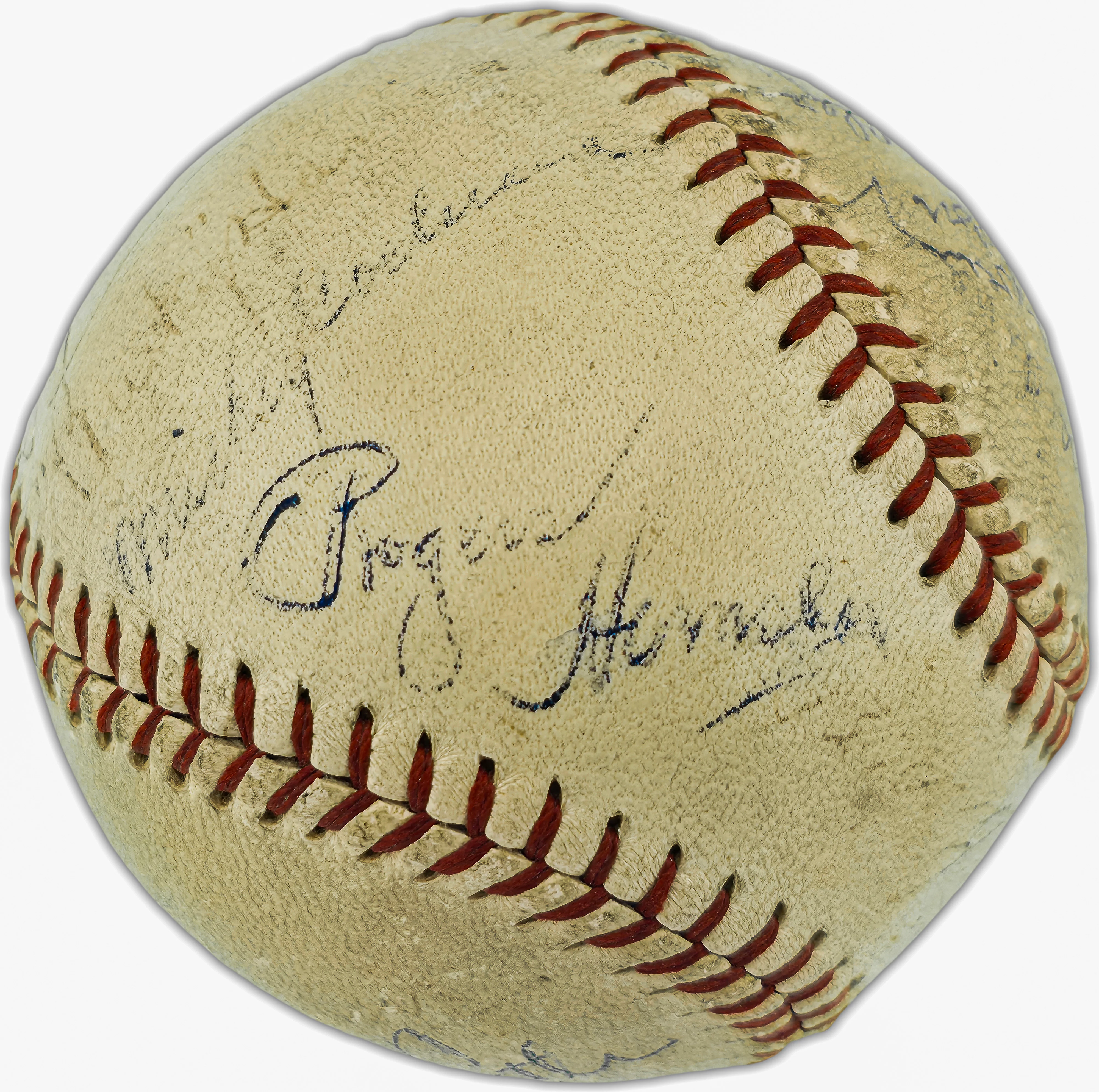1930's Greats Autographed Official AL Baseball With 14 Signatures Including Babe Ruth, Lou Gehrig & Jimmie Foxx PSA/DNA #AP04956 - Image 4