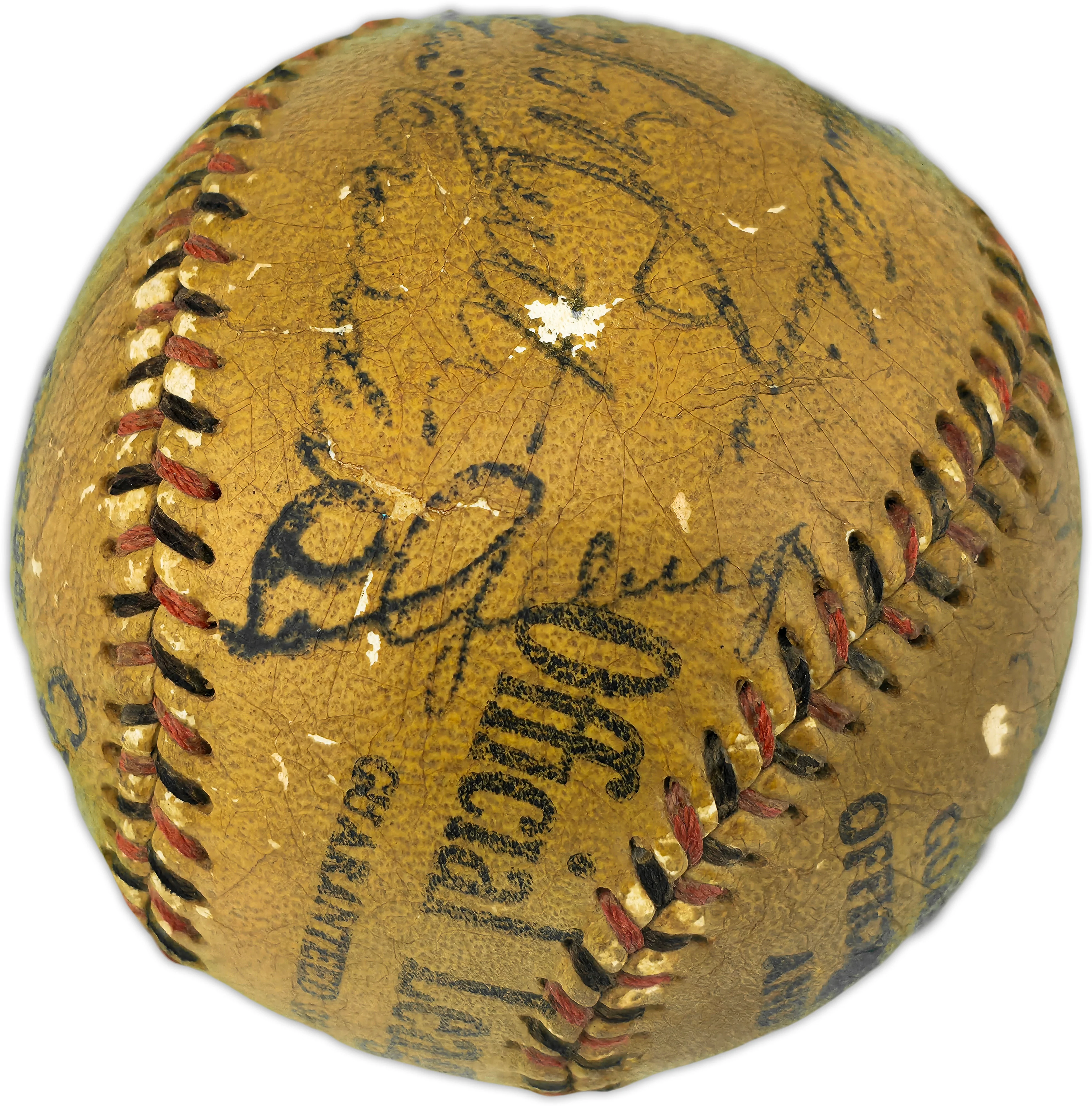 1933 American League 1st All Star Team Autographed Official League Baseball With 18 Signatures Including Babe Ruth & Lou Gehrig PSA/DNA #AR04182 - Image 3