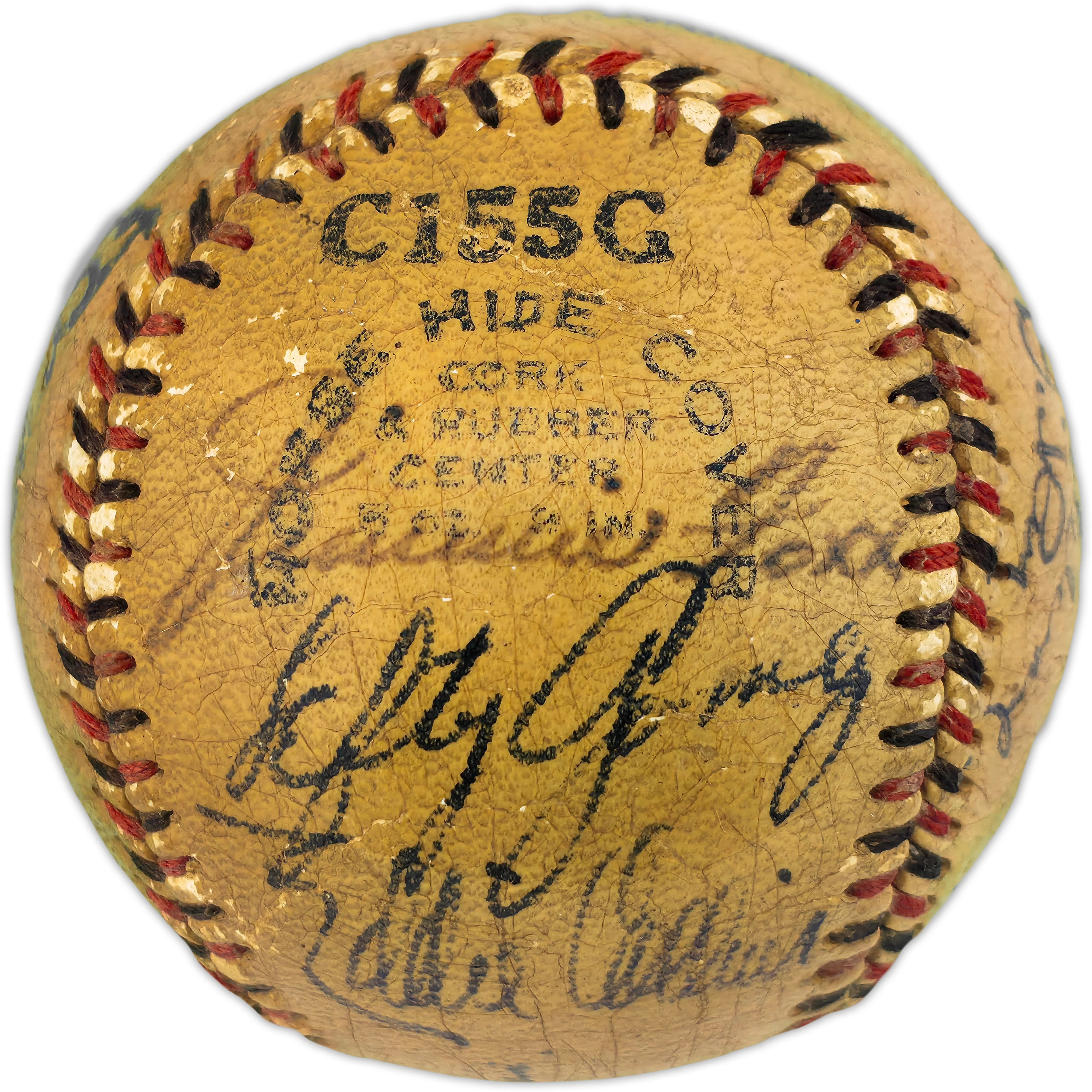 1933 American League 1st All Star Team Autographed Official League Baseball With 18 Signatures Including Babe Ruth & Lou Gehrig PSA/DNA #AR04182 - Image 4