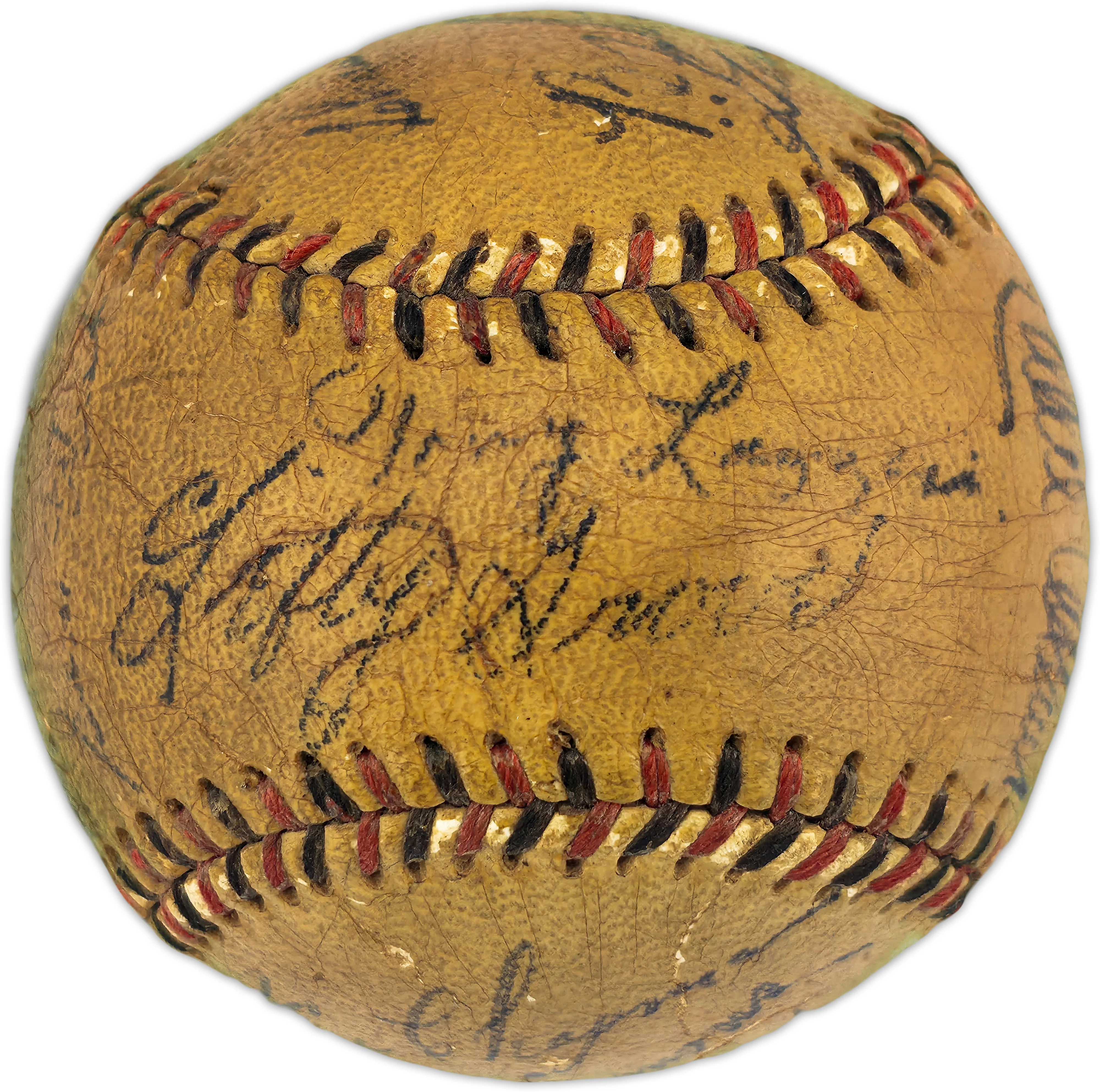1933 American League 1st All Star Team Autographed Official League Baseball With 18 Signatures Including Babe Ruth & Lou Gehrig PSA/DNA #AR04182 - Image 5