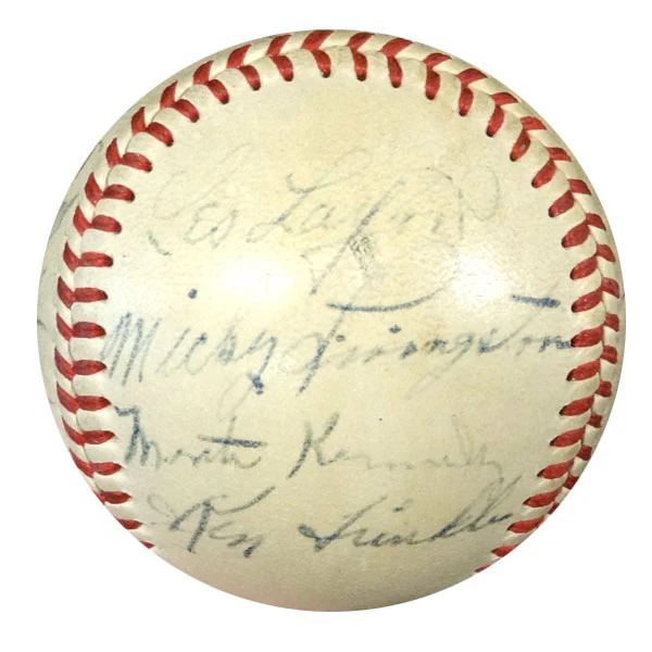 1948 New York Giants Autographed Official NL Baseball With 19 Signatures Including Johnny Mize PSA/DNA #W06937 - Image 5