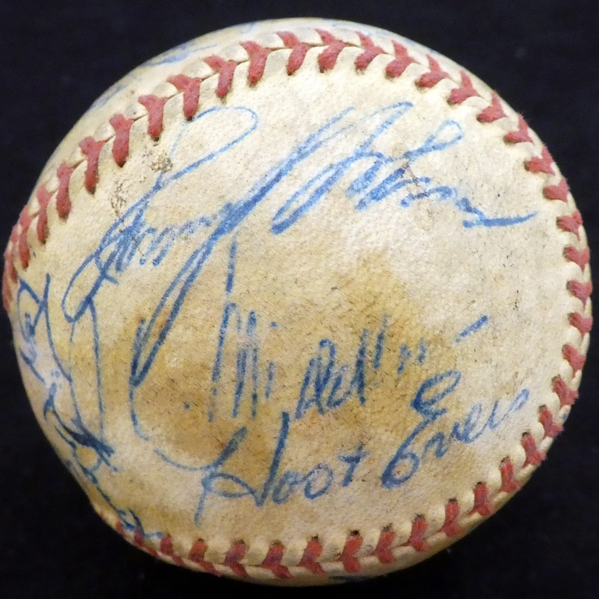 1950 Spring Training Autographed Official Baseball With 27 Total Signatures Including Stan Musial & Mel Allen Beckett BAS #A52629 - Image 2