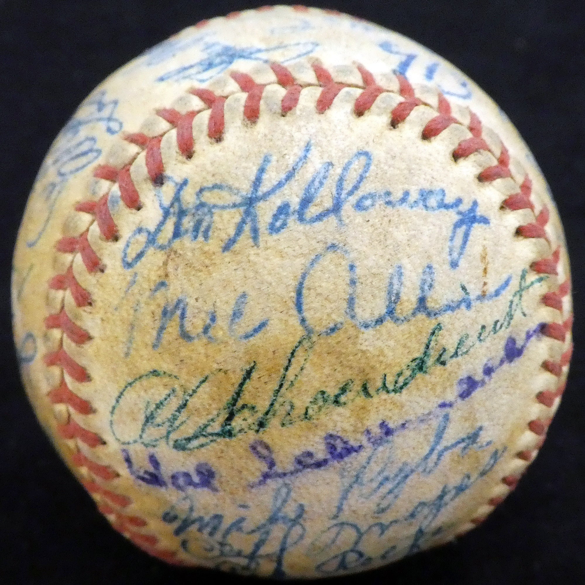 1950 Spring Training Autographed Official Baseball With 27 Total Signatures Including Stan Musial & Mel Allen Beckett BAS #A52629 - Image 4