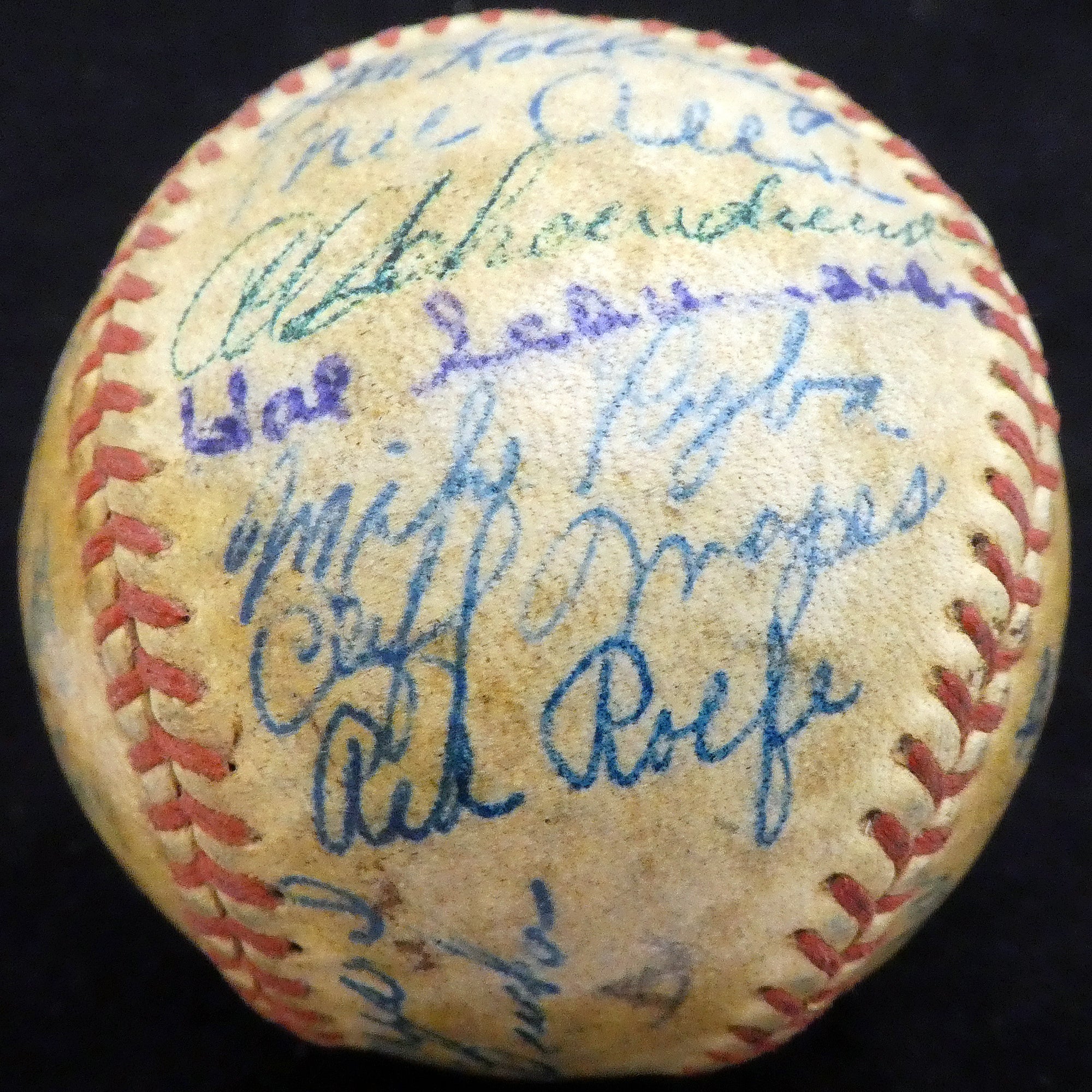 1950 Spring Training Autographed Official Baseball With 27 Total Signatures Including Stan Musial & Mel Allen Beckett BAS #A52629 - Image 5