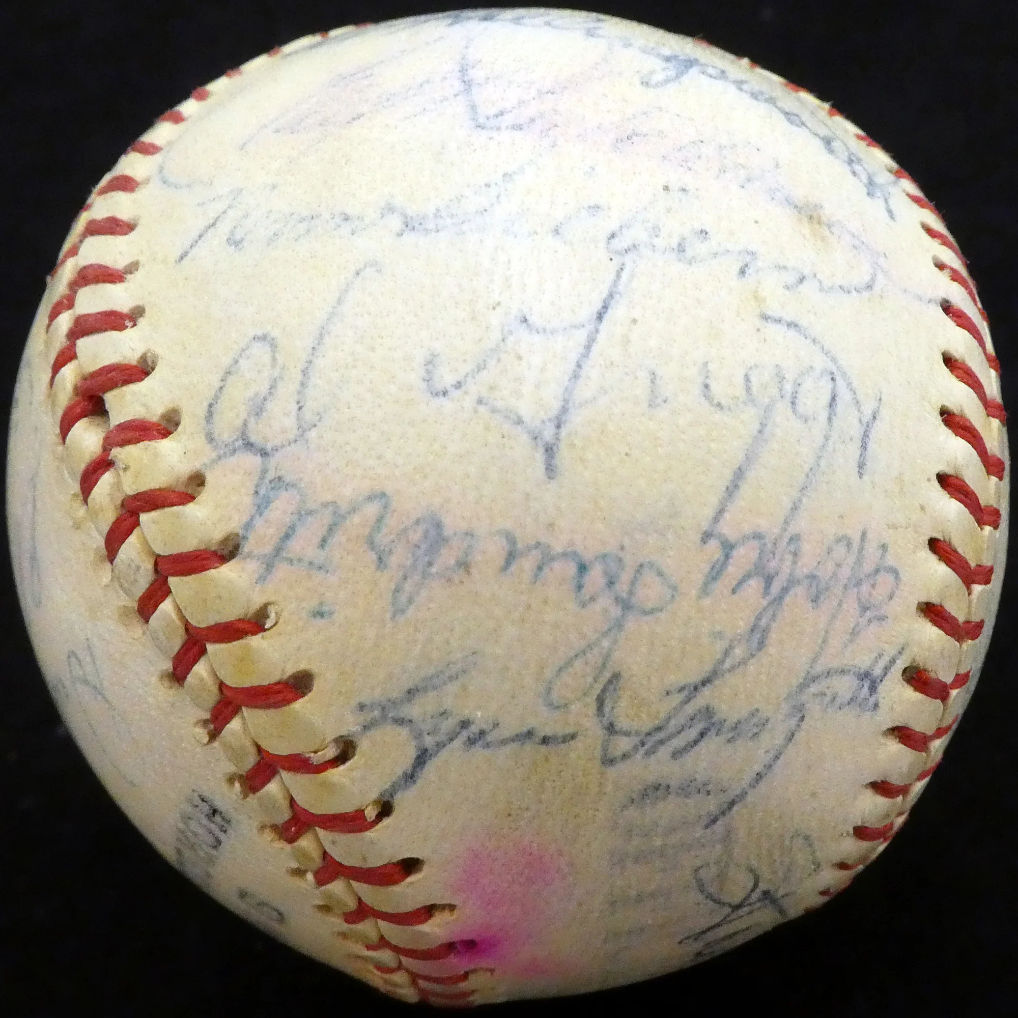 1956 Spring Training Autographed Official League Baseball With 27 Total Signatures Including Stan Musial & Fred Hutchinson Beckett BAS #A52661 - Image 3