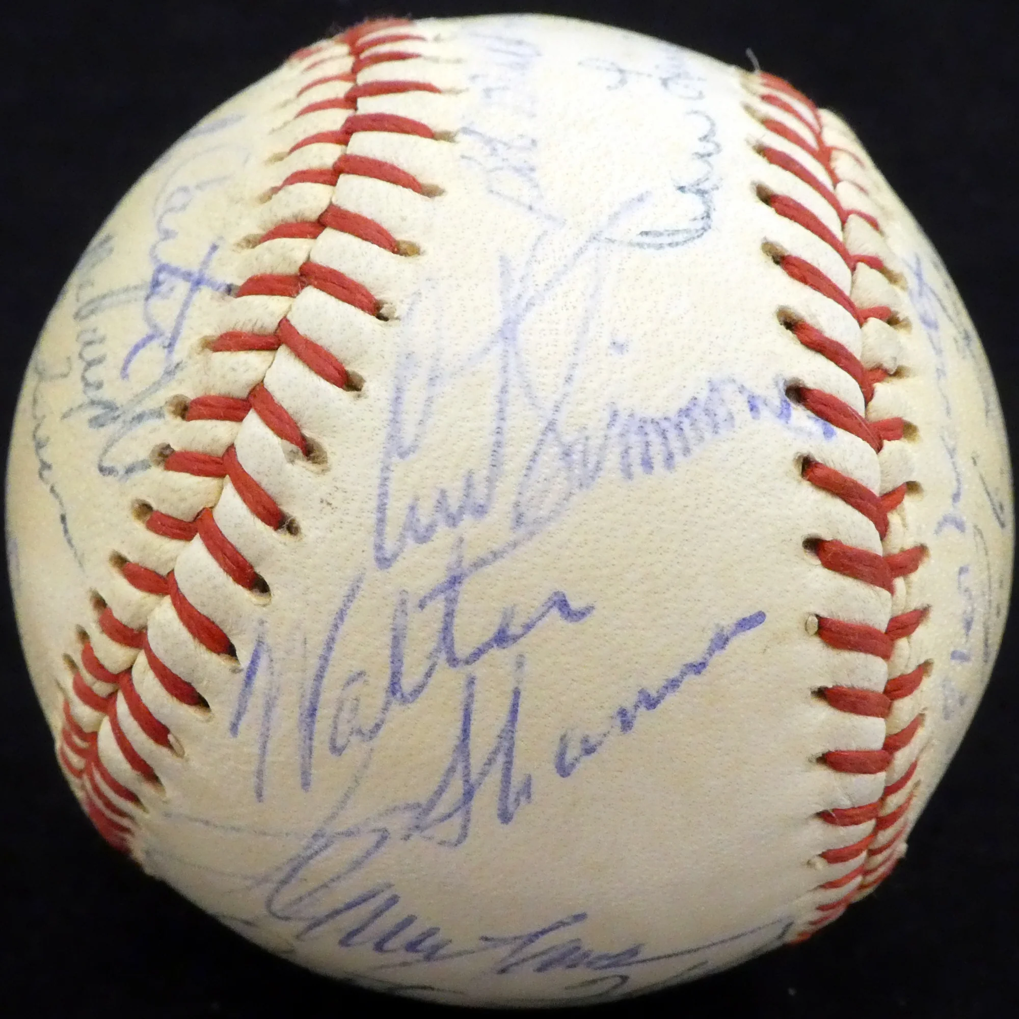 1960 Spring Training Autographed Official Baseball With 28 Total Signatures Including Curt Flood Beckett BAS #A52652 - Image 2