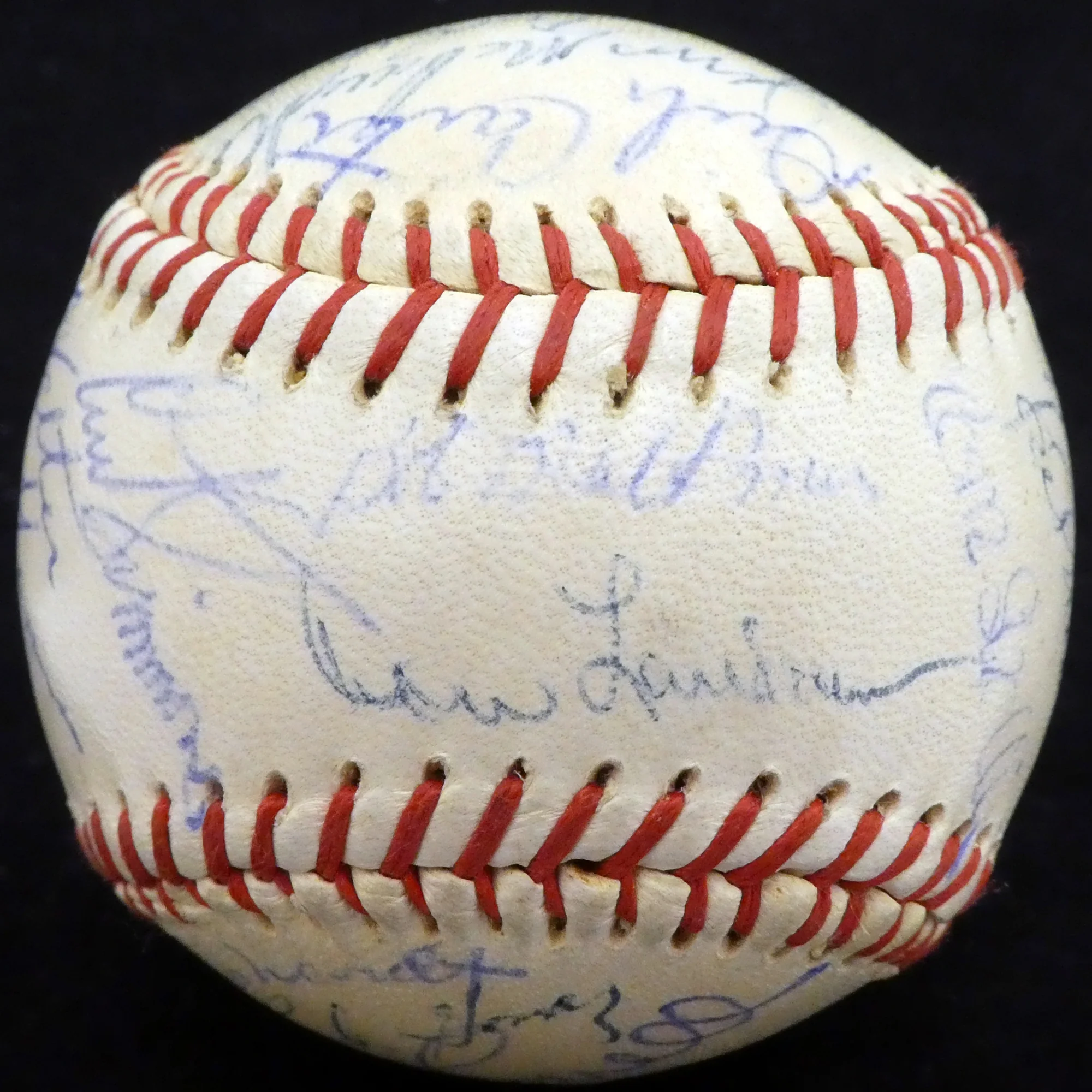 1960 Spring Training Autographed Official Baseball With 28 Total Signatures Including Curt Flood Beckett BAS #A52652 - Image 3