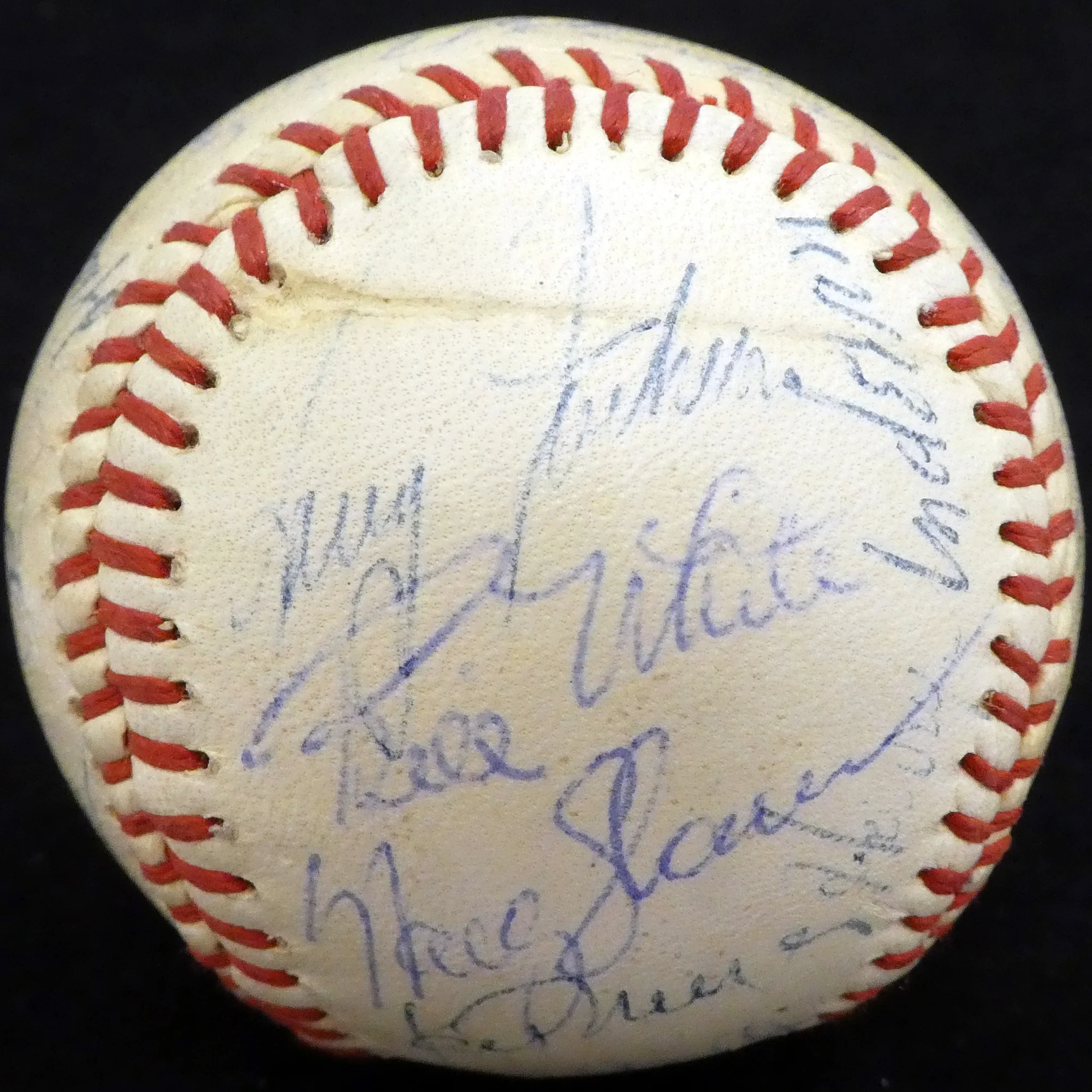 1960 Spring Training Autographed Official Baseball With 28 Total Signatures Including Curt Flood Beckett BAS #A52652 - Image 4