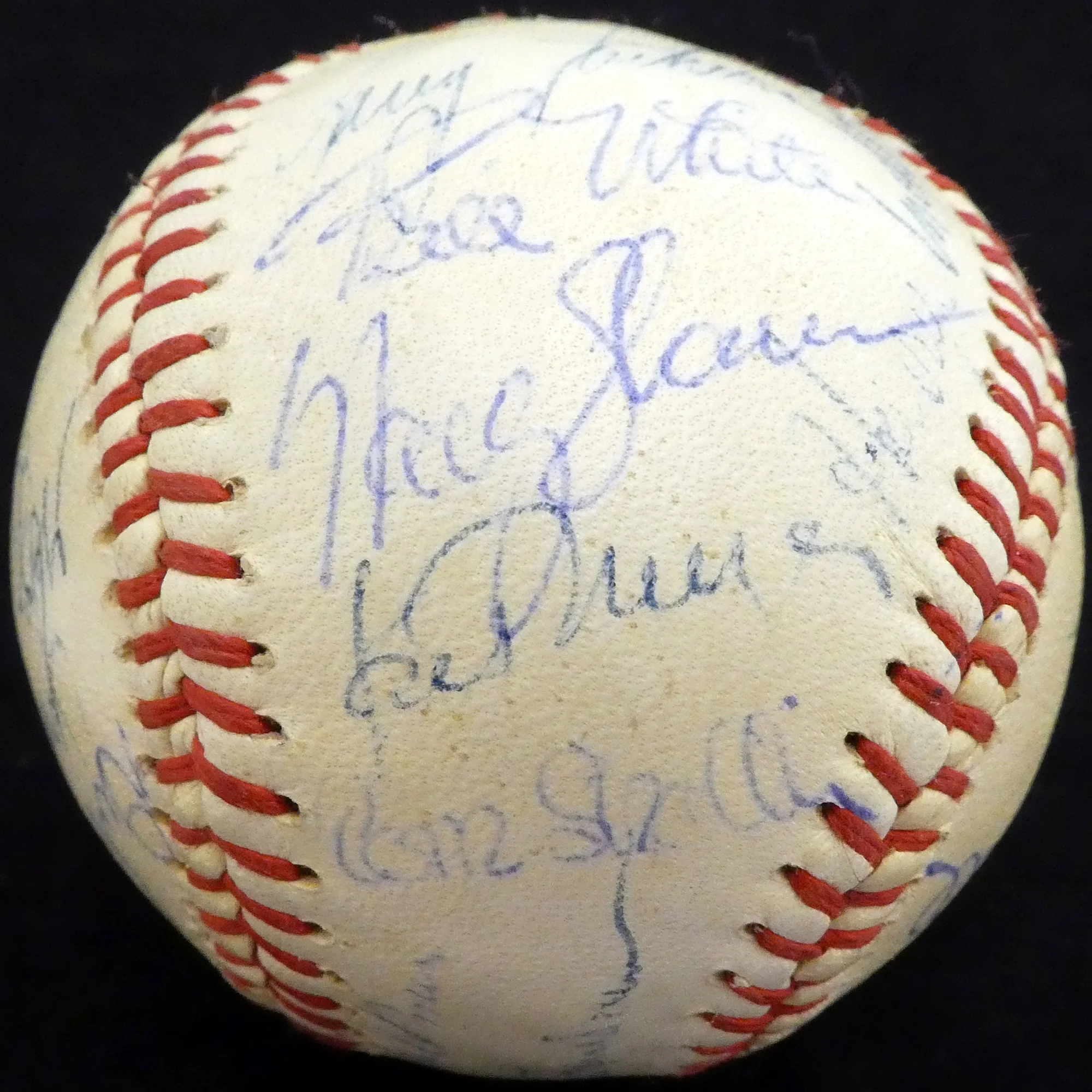 1960 Spring Training Autographed Official Baseball With 28 Total Signatures Including Curt Flood Beckett BAS #A52652 - Image 5