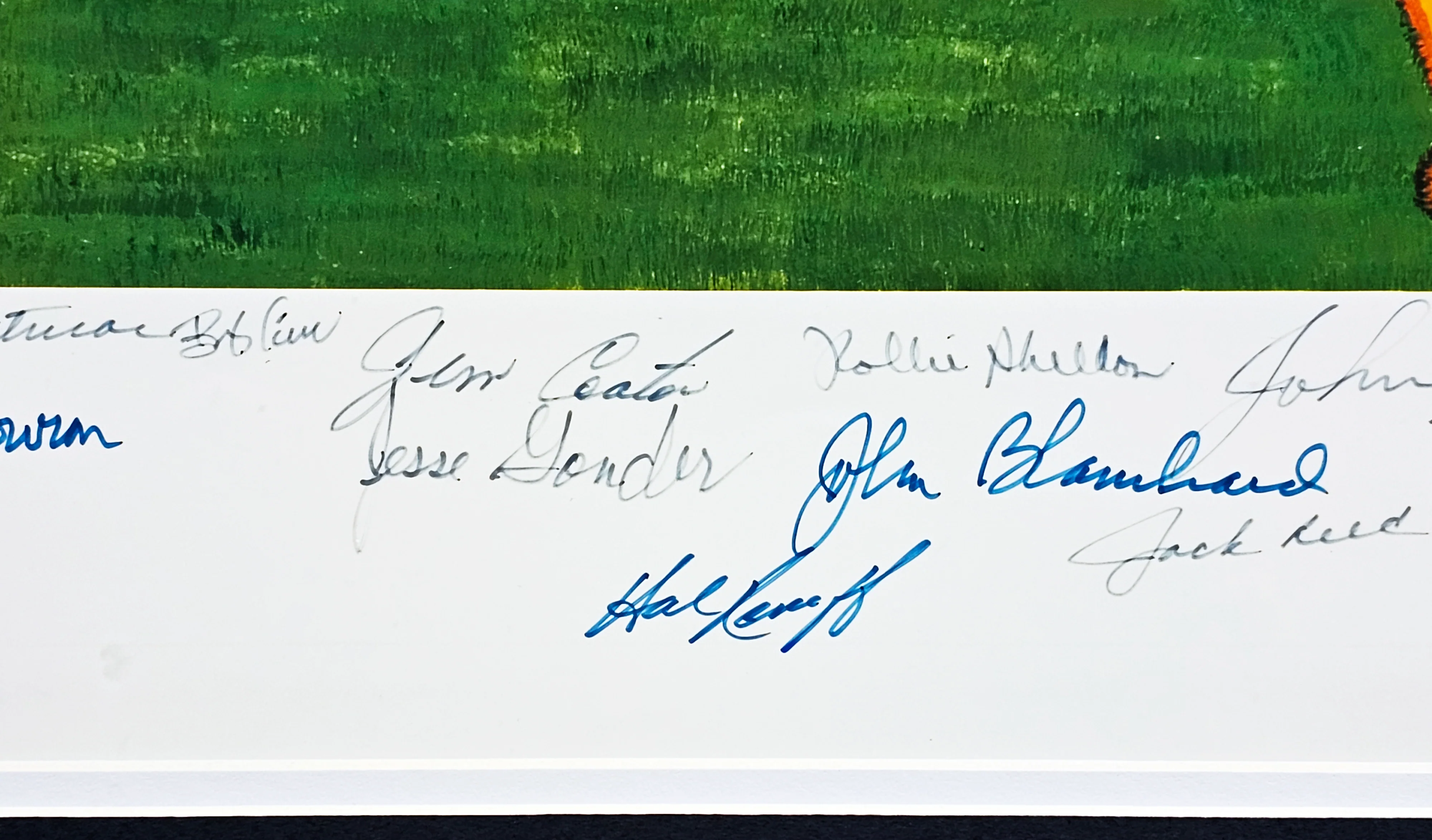 1961 New York Yankees Autographed Framed 24x36 Lithograph Photo With 34 Signatures Including Mickey Mantle & Yogi Berra #535/1000 PSA/DNA #AI03402 - Image 5