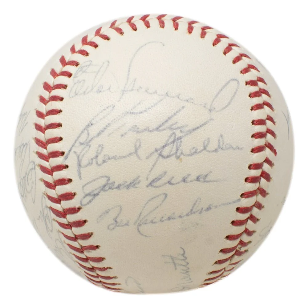 1962 New York Yankees Team Signed Baseball Yogi Berra + 22 Others BAS LOA - Image 2