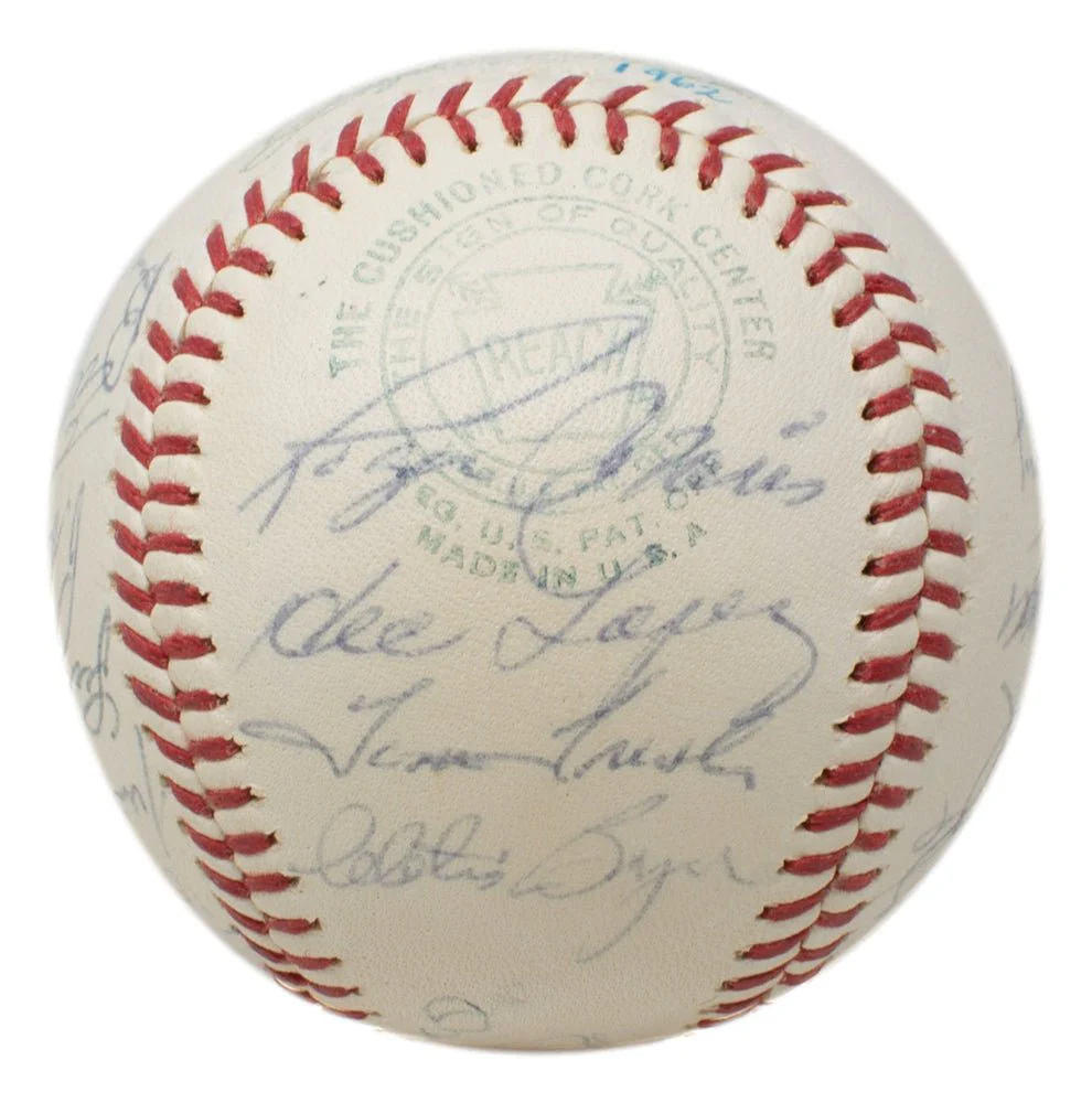 1962 New York Yankees Team Signed Baseball Yogi Berra + 22 Others BAS LOA - Image 3