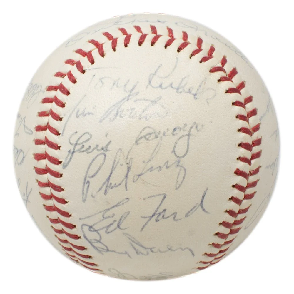 1962 New York Yankees Team Signed Baseball Yogi Berra + 22 Others BAS LOA - Image 5