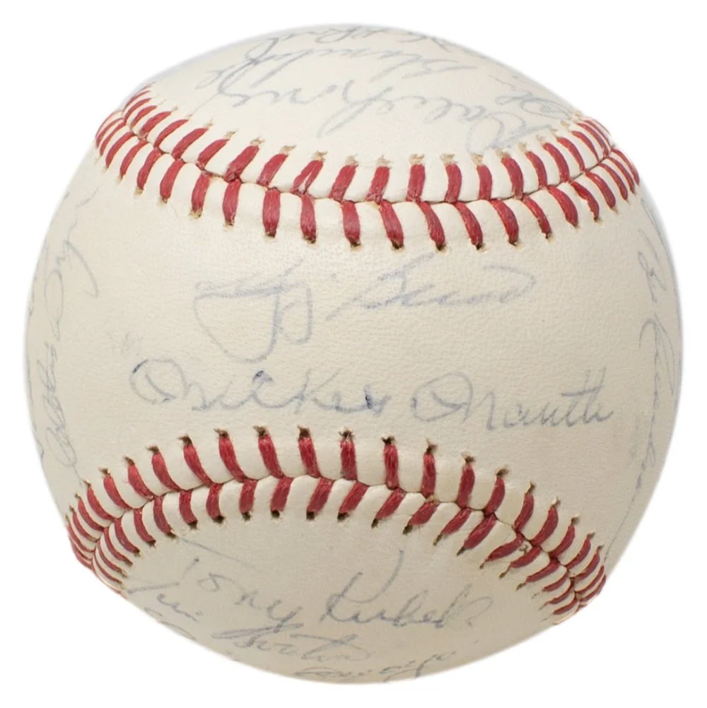 1962 New York Yankees Team Signed Baseball Yogi Berra + 22 Others BAS LOA - Image 8