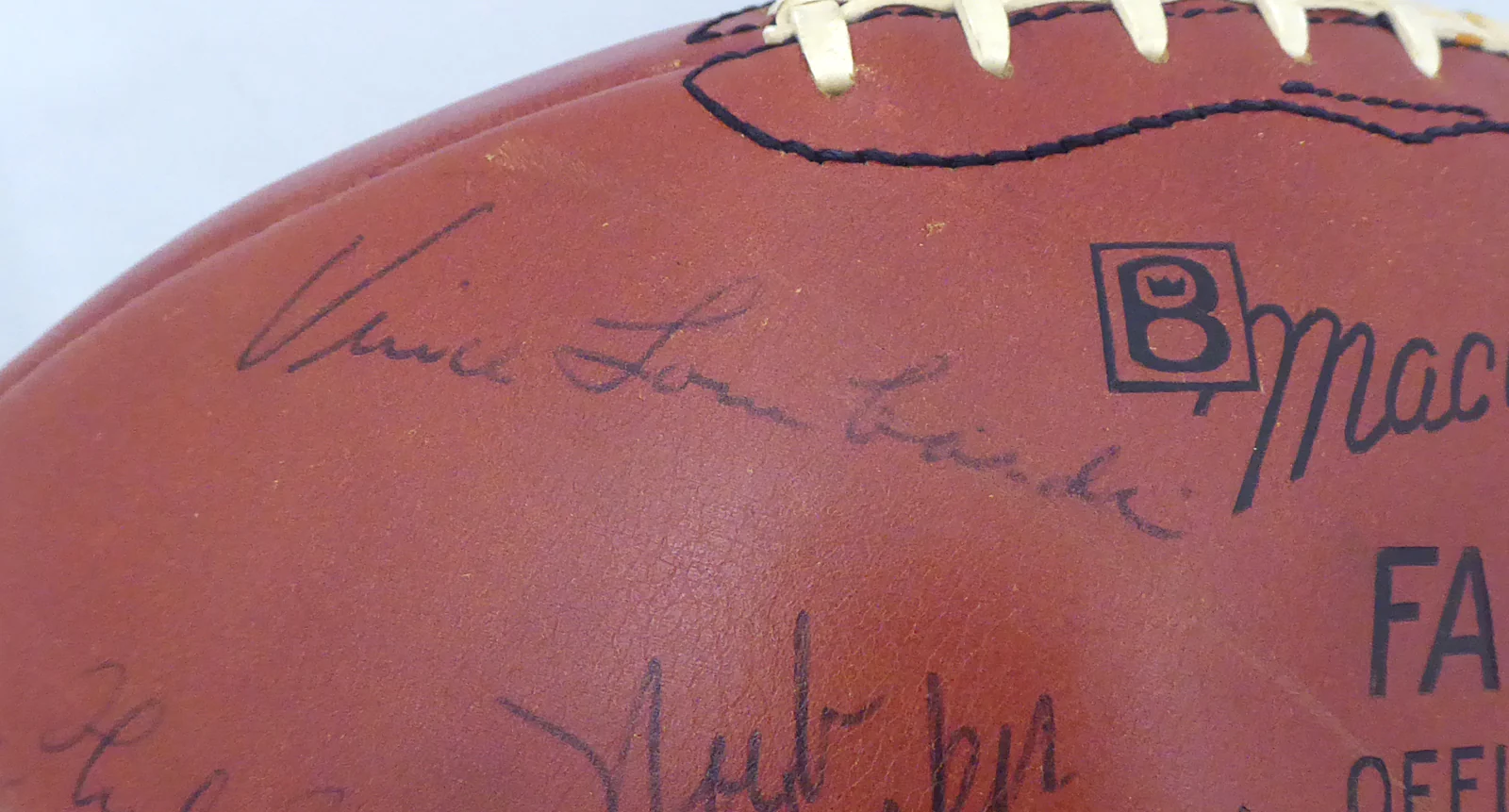 1963 Green Bay Packers Autographed Football With 48 Signatures Including Vince Lombardi & Bart Starr Beckett BAS #A52079 - Image 4