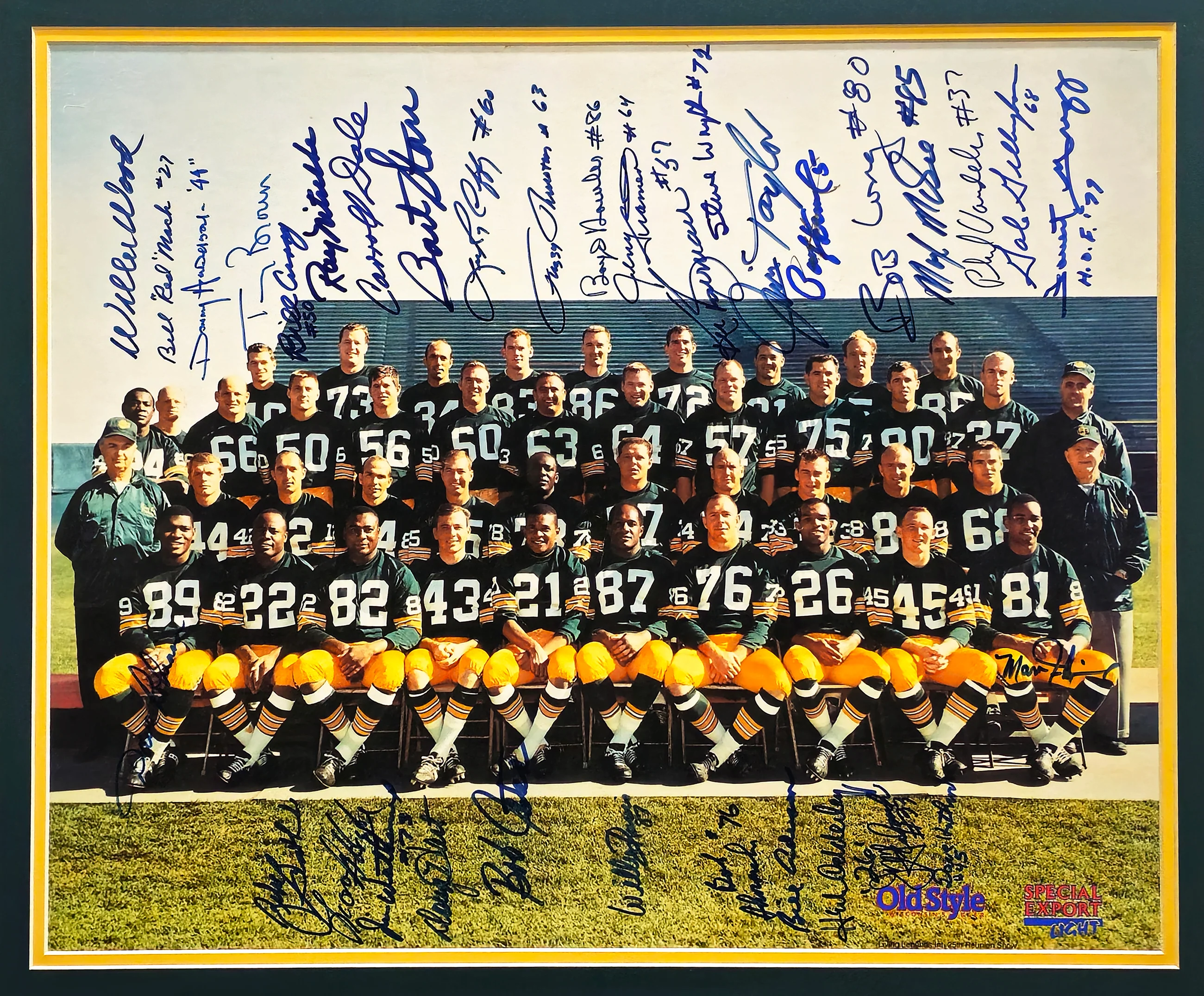 1966 Green Bay Packers Team Signed Autographed Framed 16x20 Photo With 34 Signatures Including Bart Starr Beckett BAS #AD78728 - Image 2