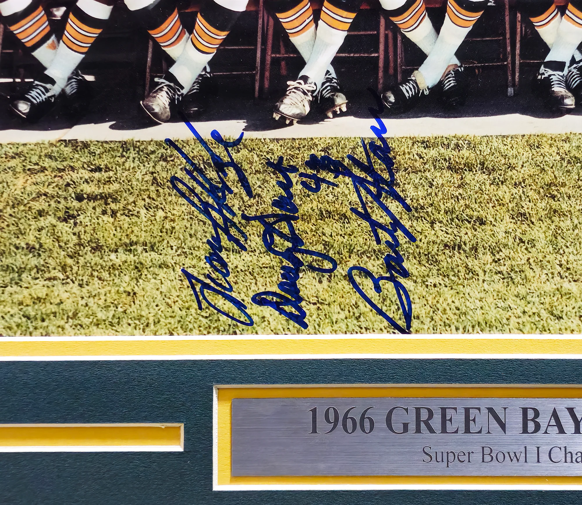 1966 Super Bowl I Champion Green Bay Packers Team Autographed Framed 16x20 Photo With 20 Signatures Including Bart Starr JSA #YY02722 - Image 3