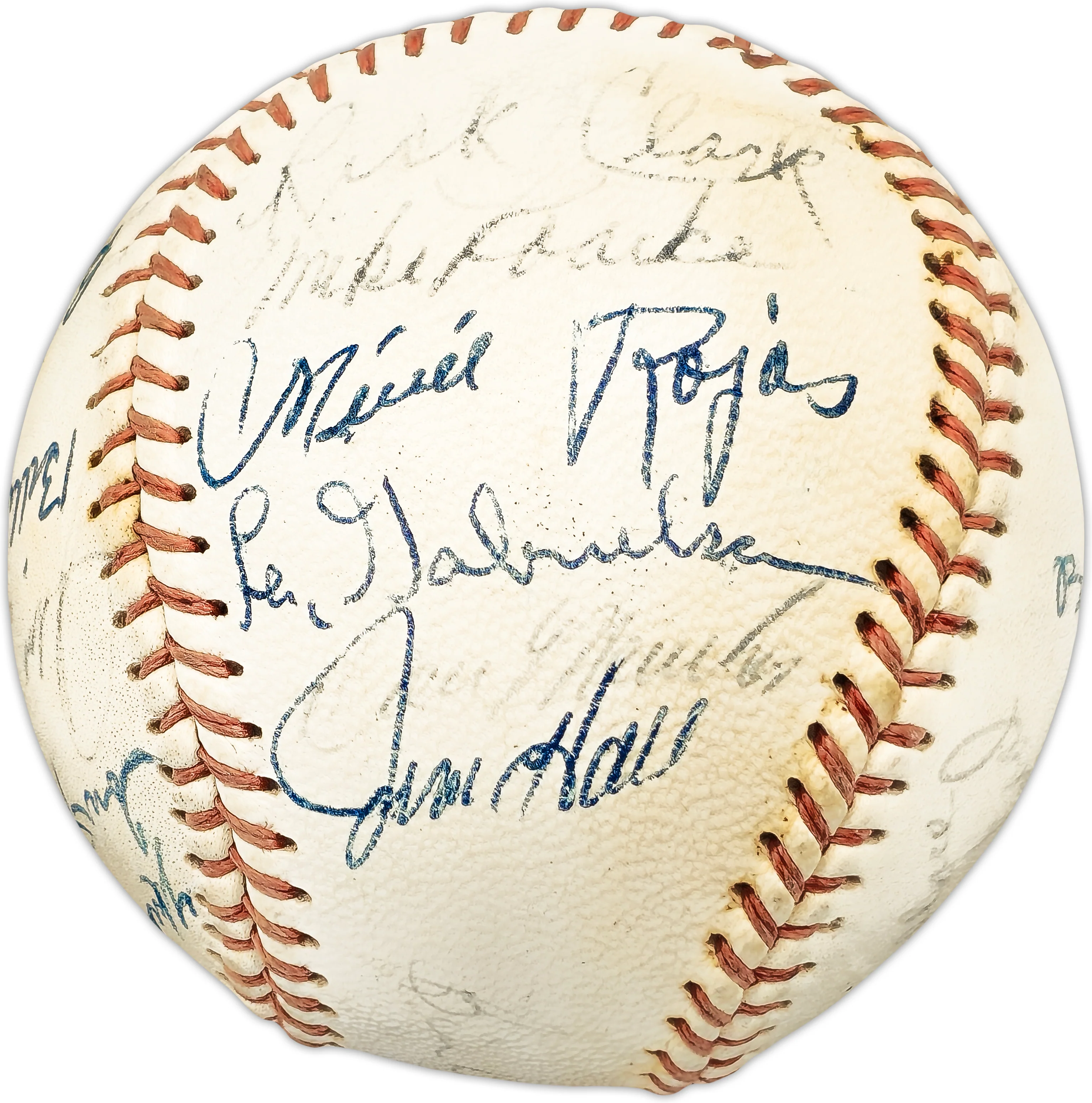 1967 California Angels Team Autographed Official Angels Logo With 25 Signatures Baseball SKU #225436 - Image 2