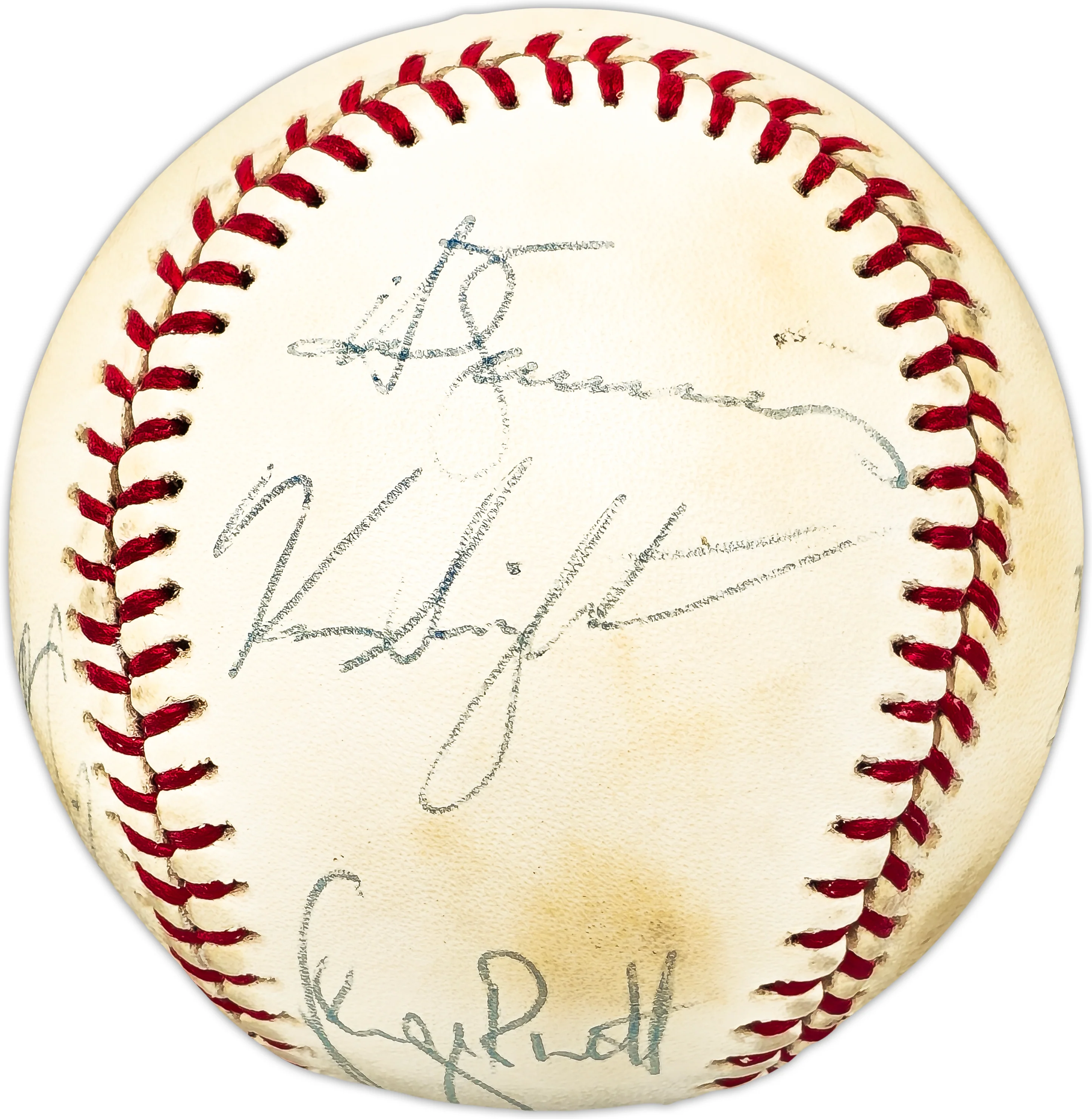 1970's MLB Stars & HOFer's Autographed Official AL Baseball With 7 Signatures Including George Brett & Mike Schmidt Beckett BAS #AC98325 - Image 3