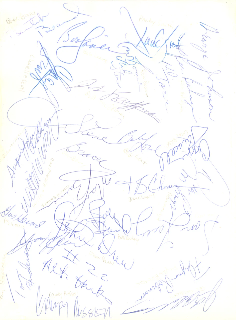 1970's NBA/ABA Greats Autographed 8.5x11 Photo With 24 Total signatures Including John Williamson Beckett BAS #A06359
