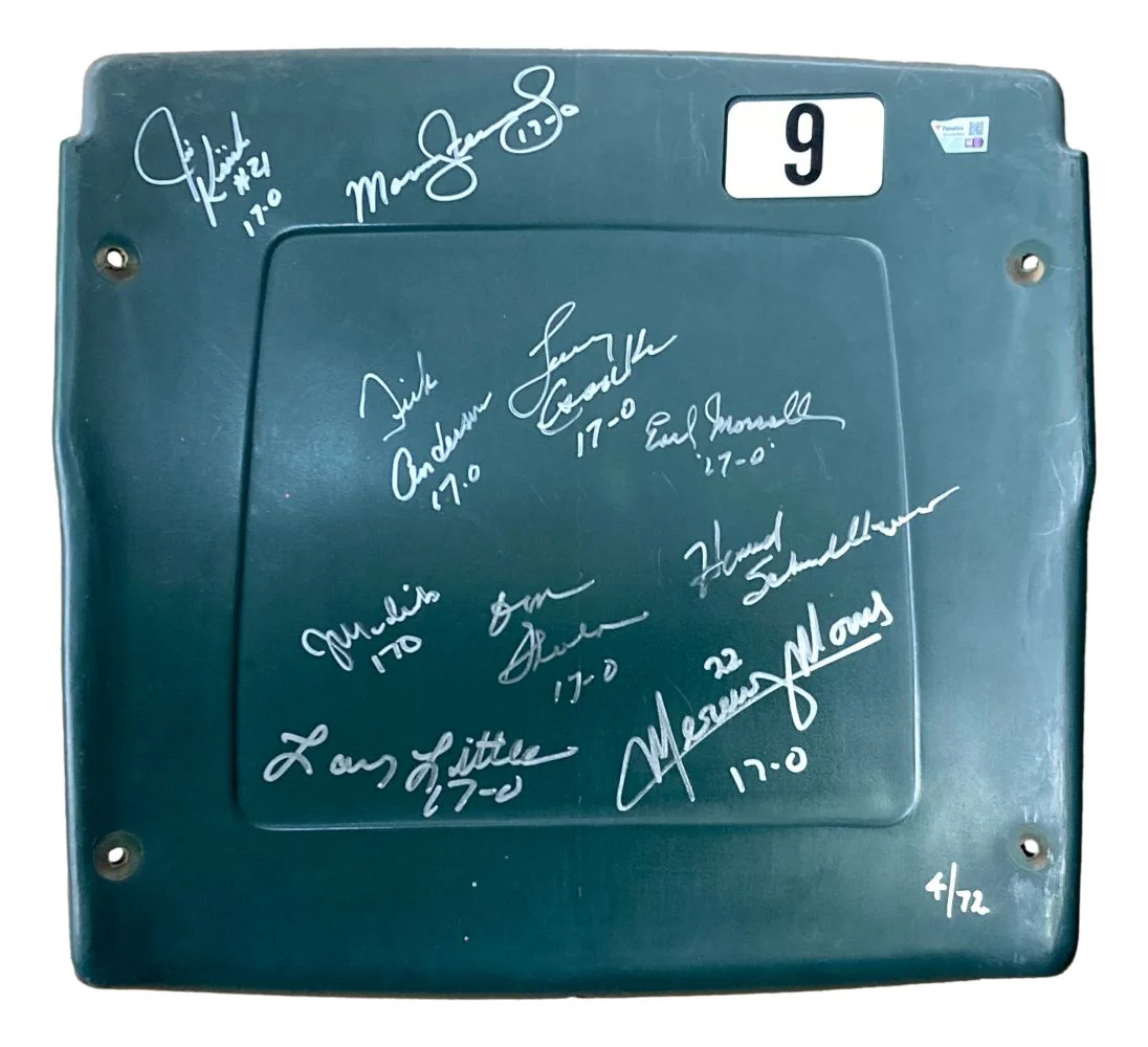 1972 Dolphins (10) Signed Stadium Seatback Shula Csonka & More LE 4/72 Fanatics