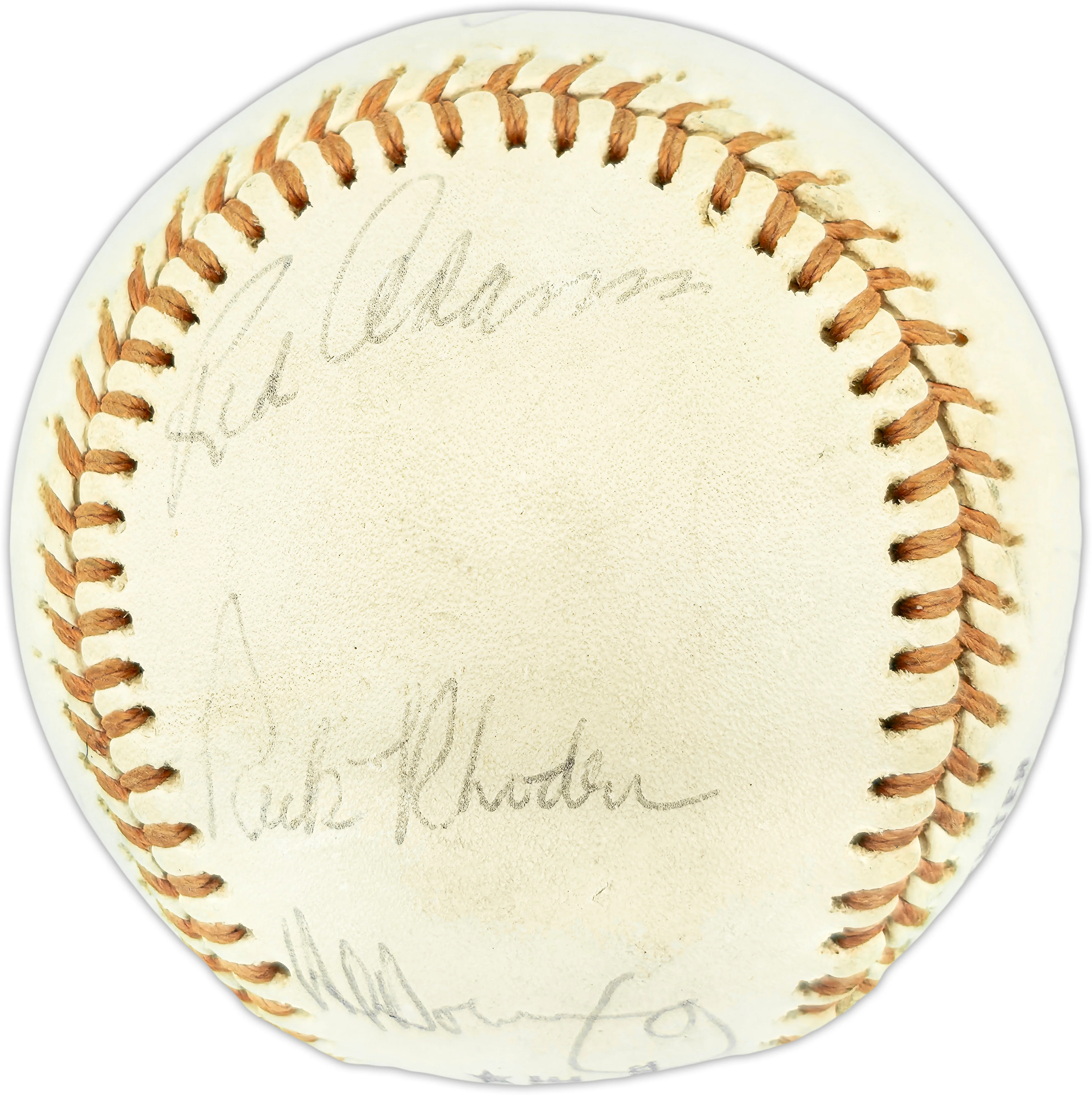 1974 Los Angeles Dodgers Autographed Official Feeney NL Baseball With 6 Signatures Including Walt Alston & Steve Garvey Beckett BAS #AE49077 - Image 3