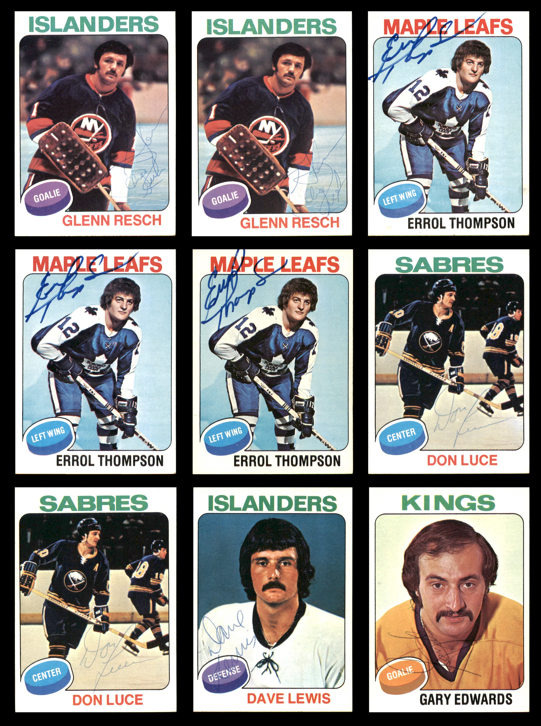 1975-76 Topps Hockey Autographed Cards (40 Count Lot) SKU #257886 - Image 3