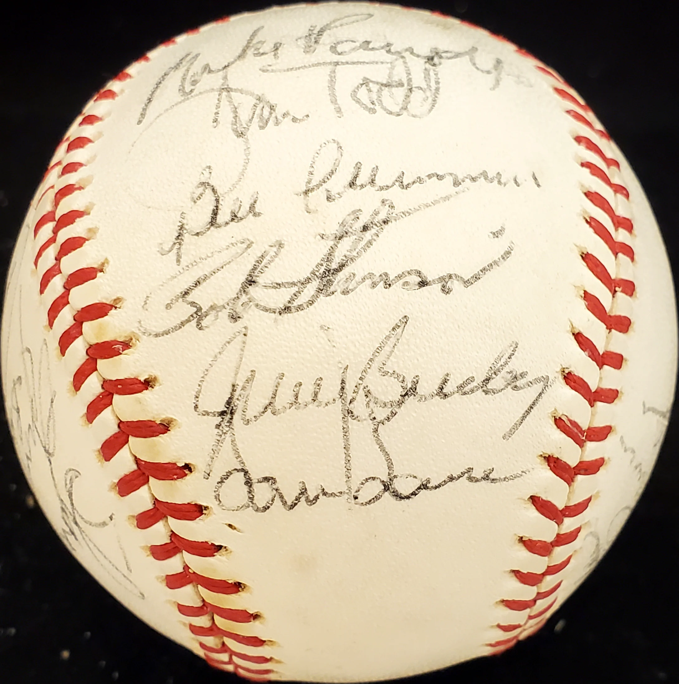 1978 Seattle Mariners Autographed Official AL Baseball With 26 Total Signatures Including Vada Pinson SKU #192495 - Image 3