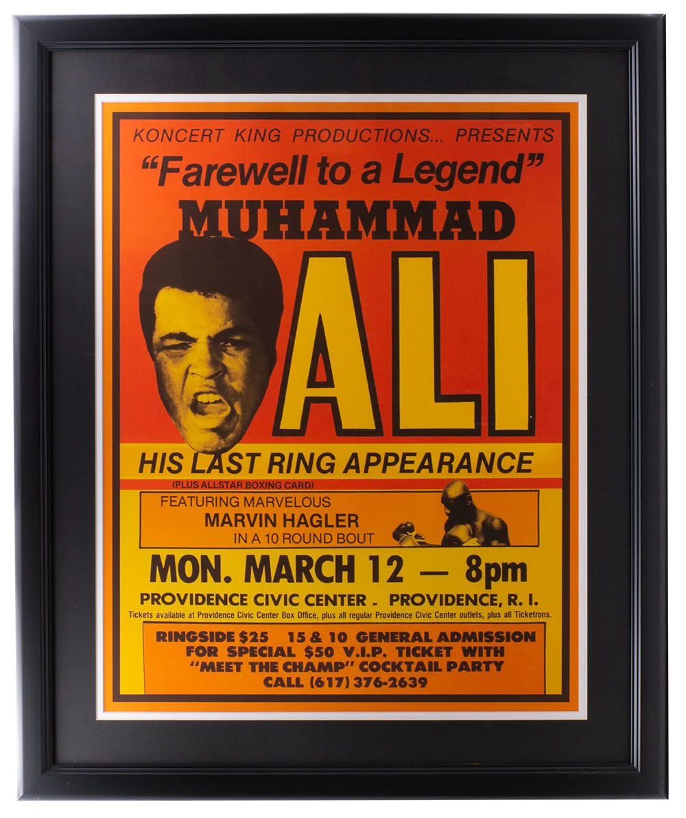 1979 Muhammad Ali Farewell To A Legend Framed Boxing Fight Poster