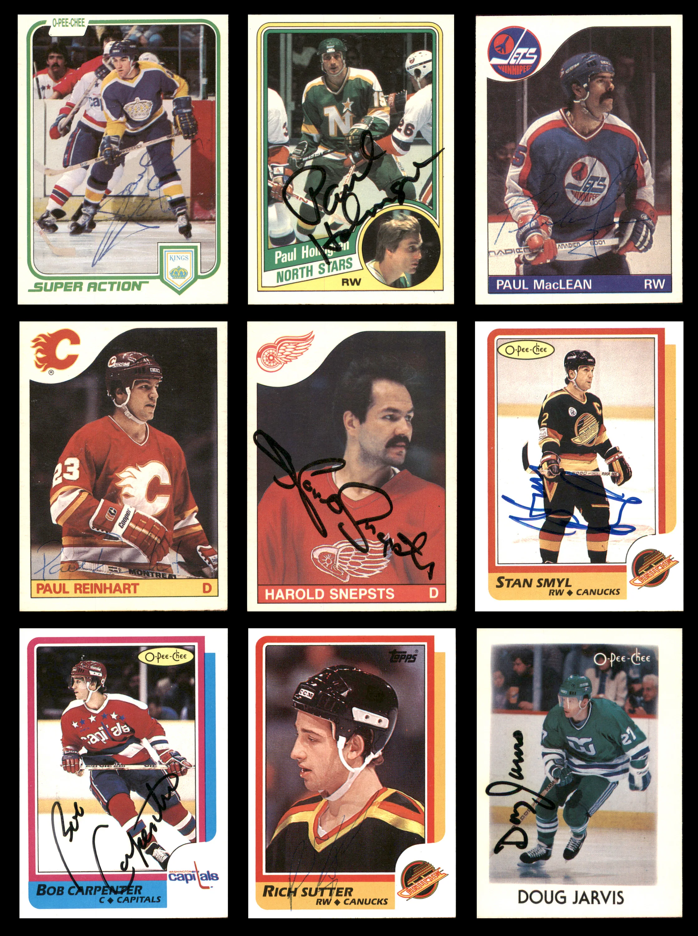 1981-1990 Hockey Autographed Cards (67 Count Lot) SKU #257882