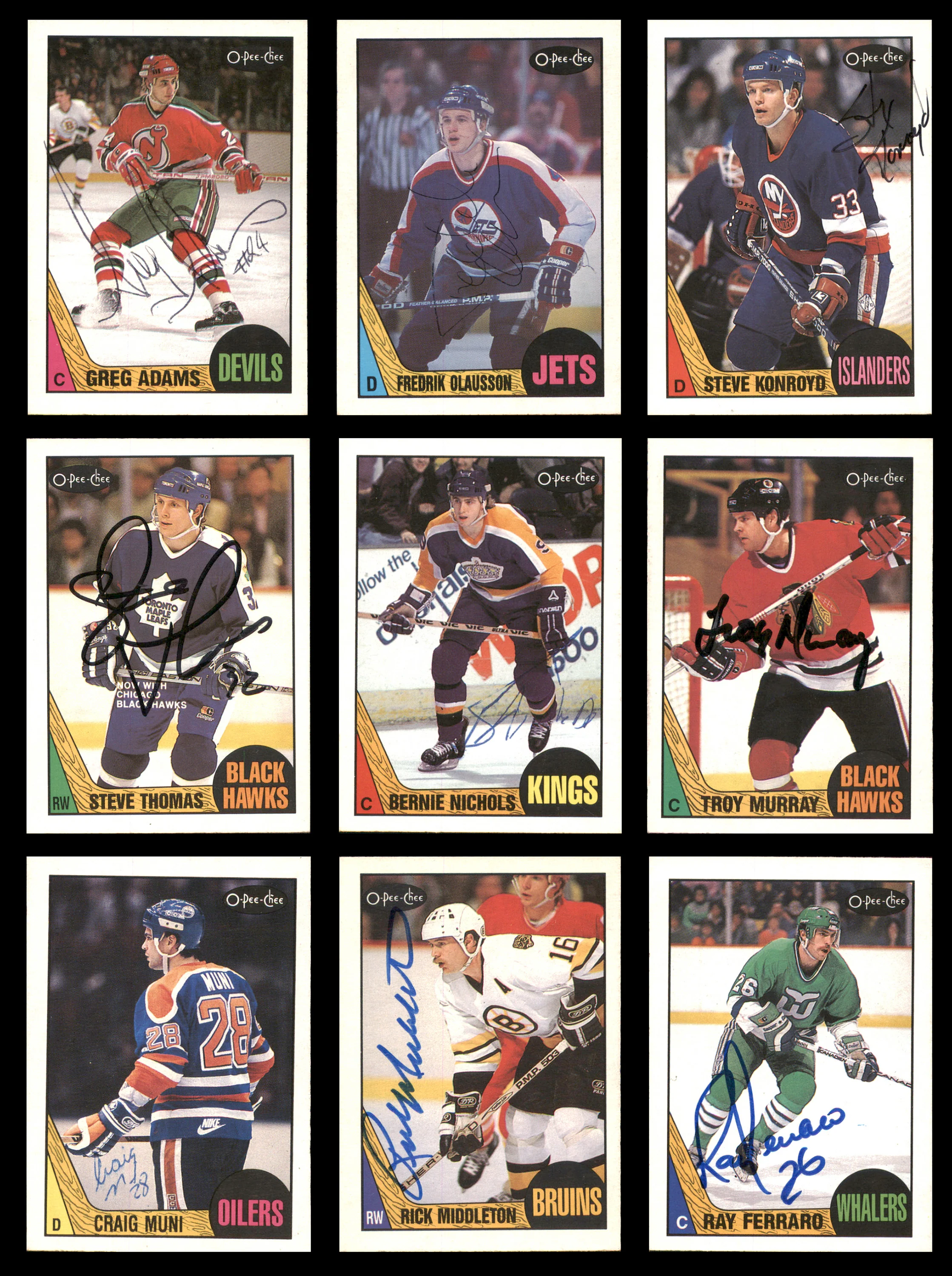 1981-1990 Hockey Autographed Cards (67 Count Lot) SKU #257882 - Image 2