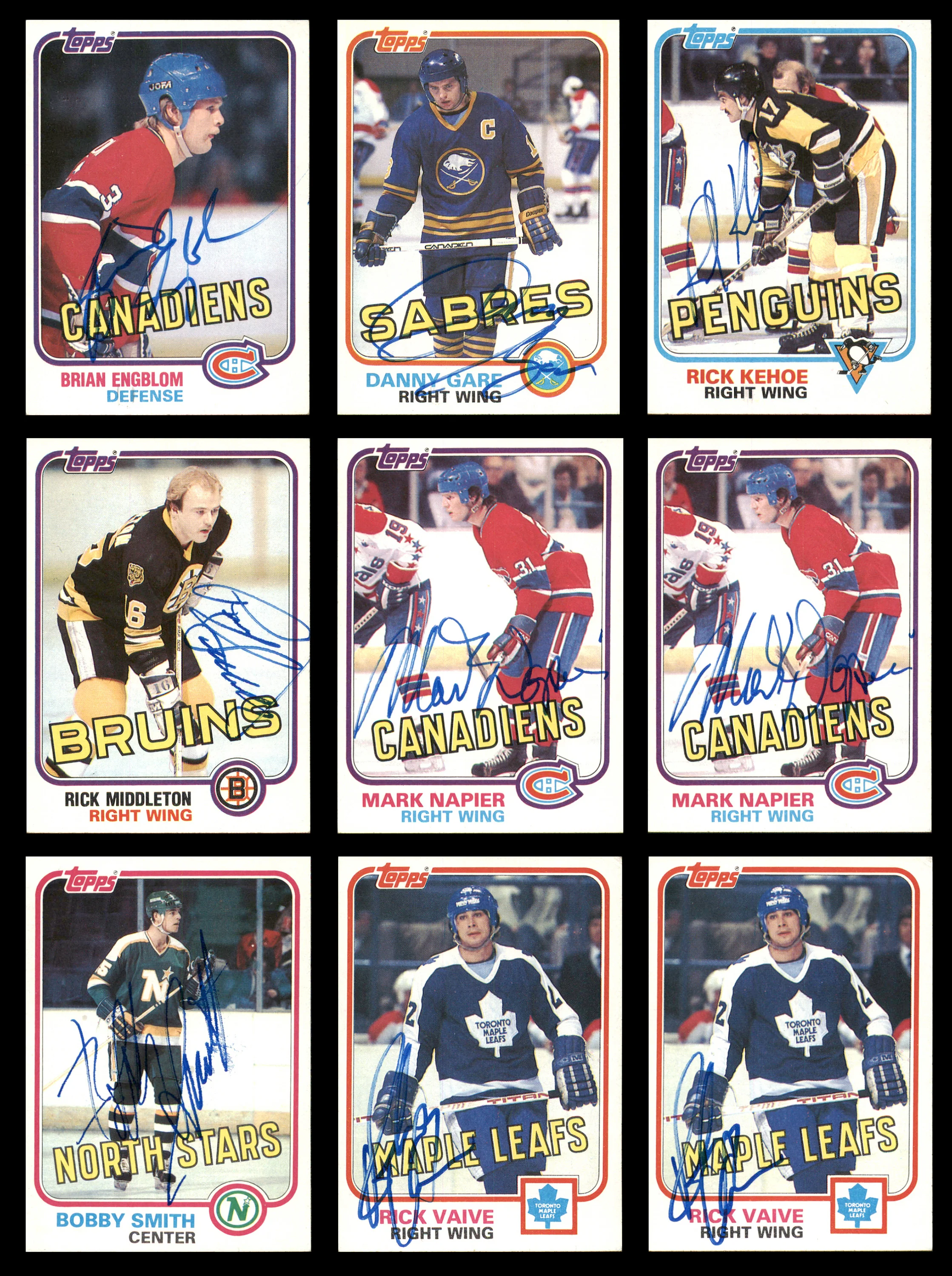 1981-82 Topps Hockey Autographed Cards (31 Count Lot) SKU #257878