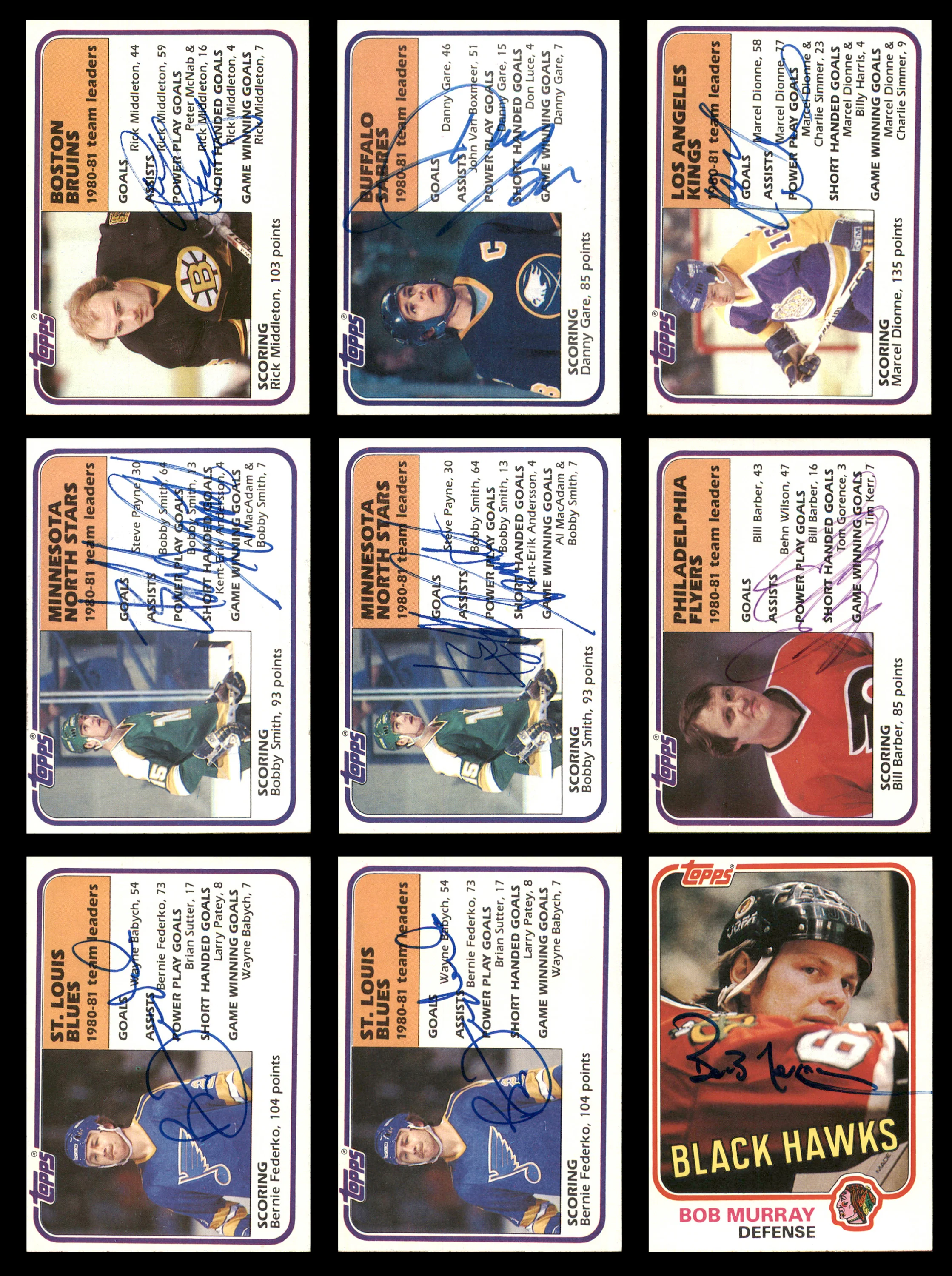 1981-82 Topps Hockey Autographed Cards (31 Count Lot) SKU #257878 - Image 2
