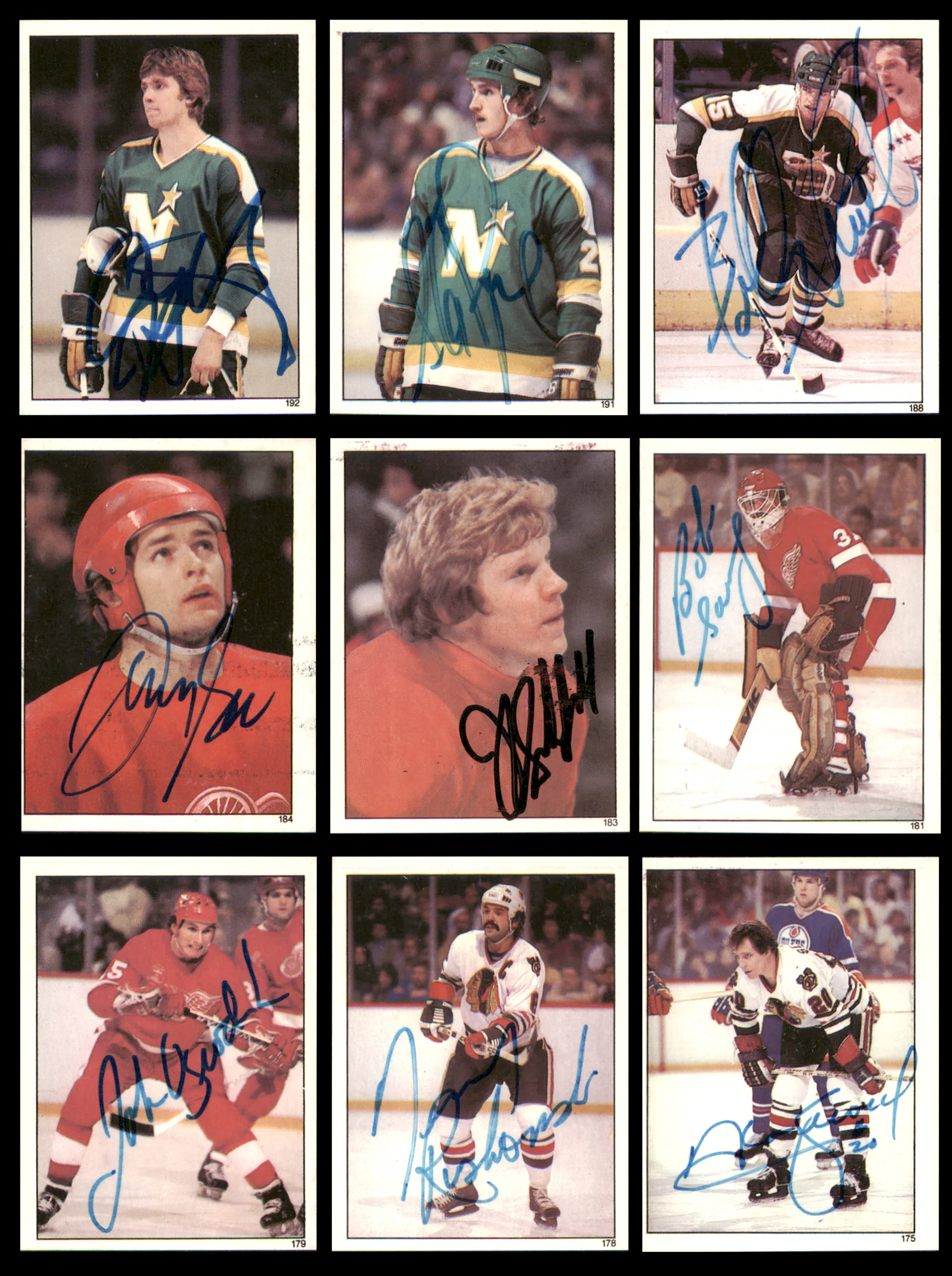 1982-83 Topps Stickers Hockey Autographed Cards (84 Count Lot - All Different) SKU #257917 - Image 4