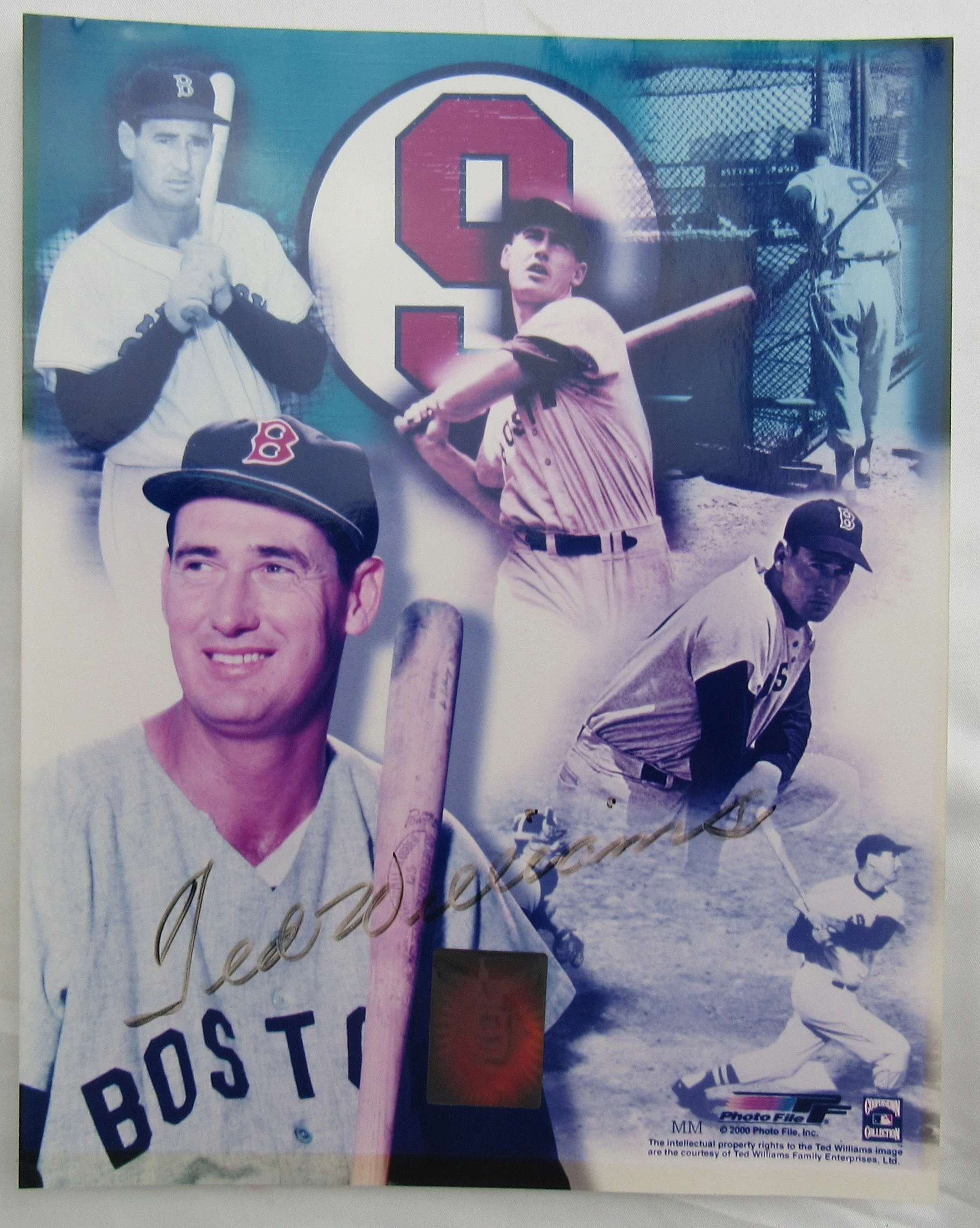 Ted Williams Signed Auto 8x10 Photo w/ COA- Green Diamond COA