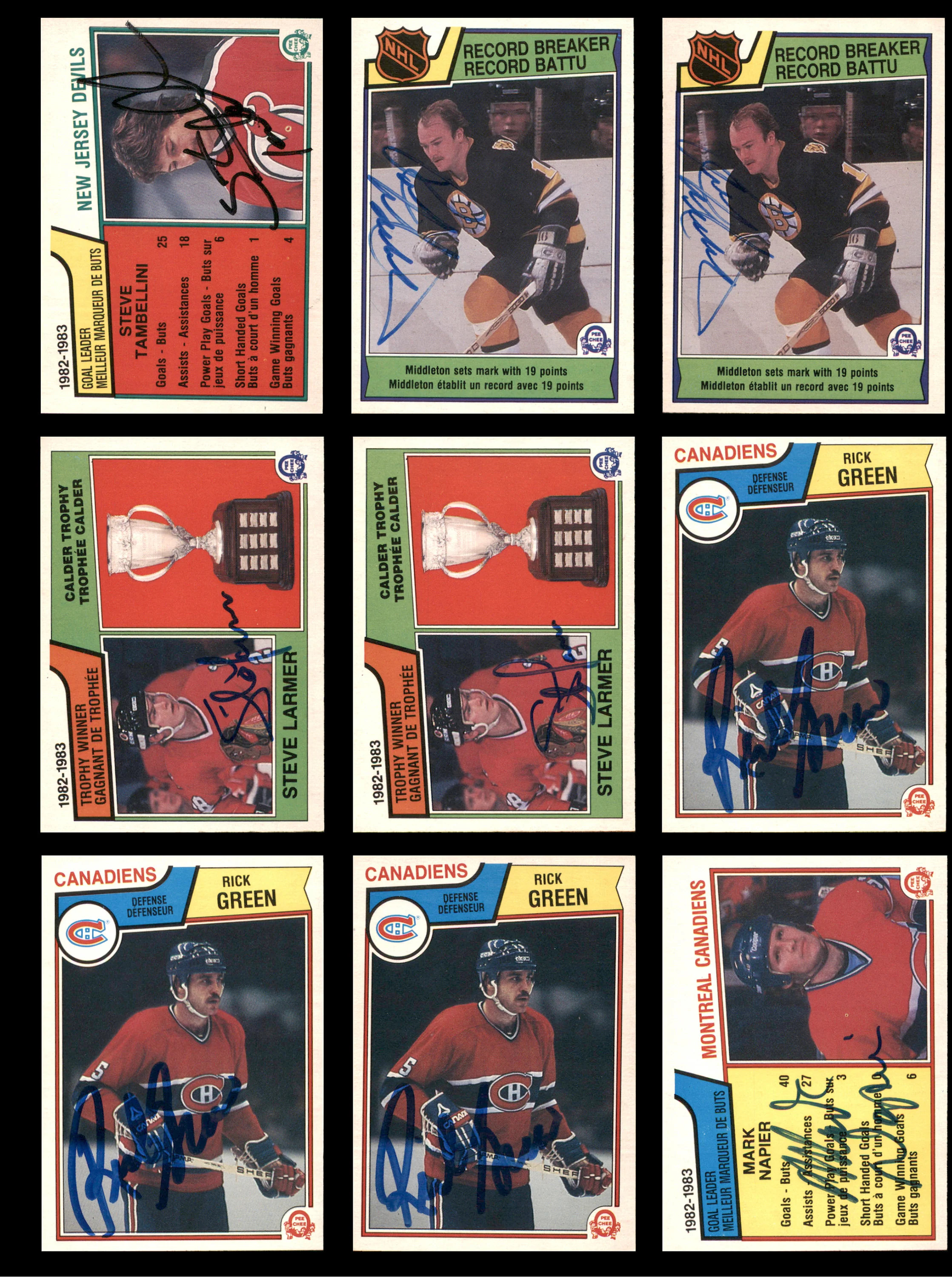 1983-84 O-Pee-Chee Hockey Autographed Cards (72 Count Lot) SKU #257861 - Image 5