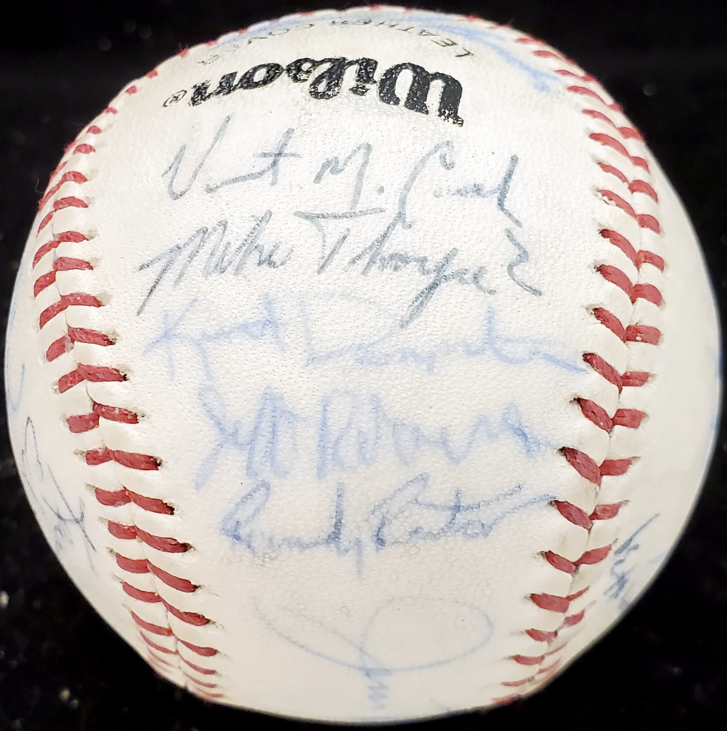 1983 Arizona State Autographed Official Wilson Baseball With 24 Signatures Including Barry Bonds Pre-Rookie Beckett BAS #AA01886 - Image 2