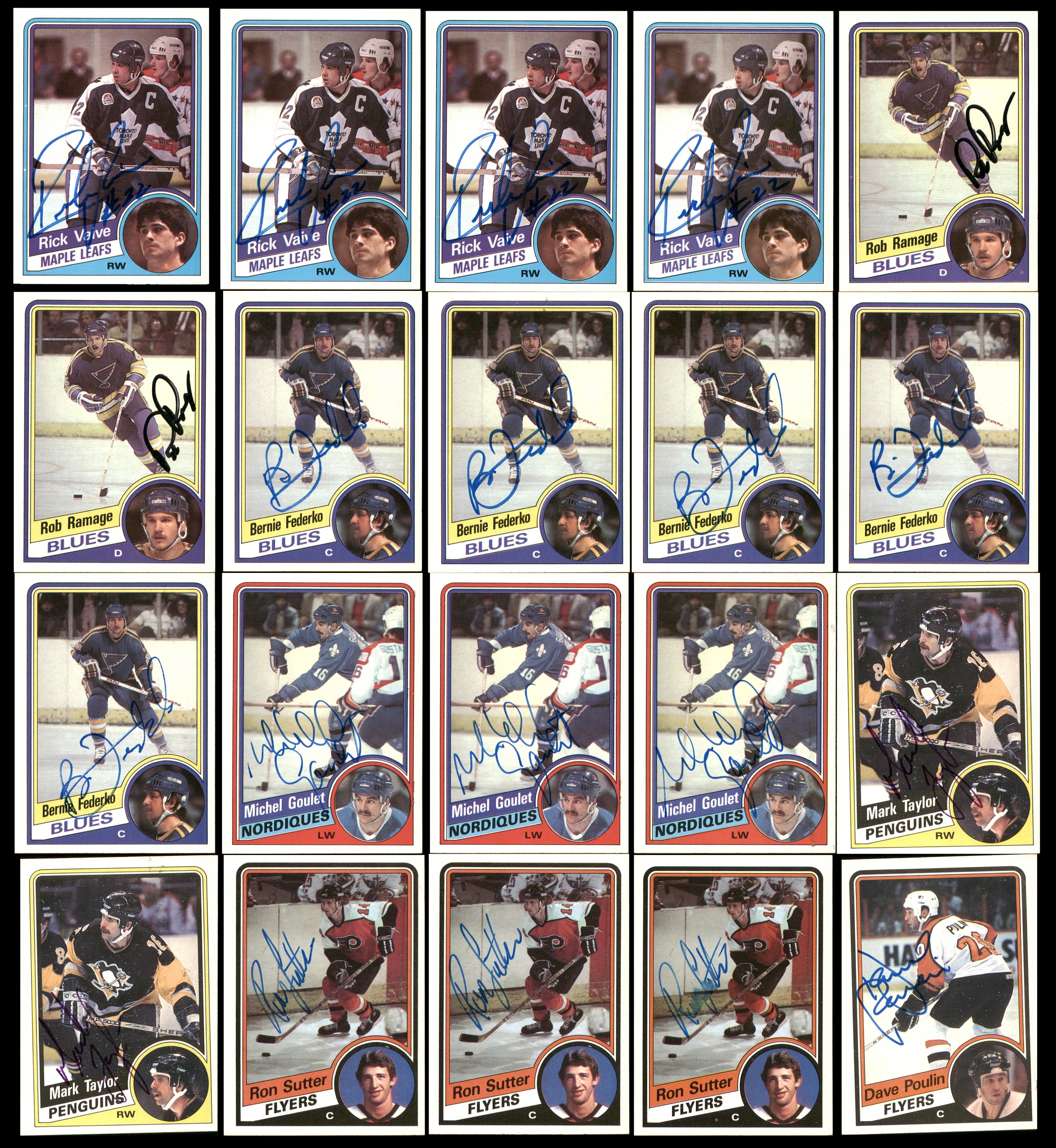 1984-85 Topps Hockey Autographed Cards (120 Count Lot) SKU #257904 - Image 2