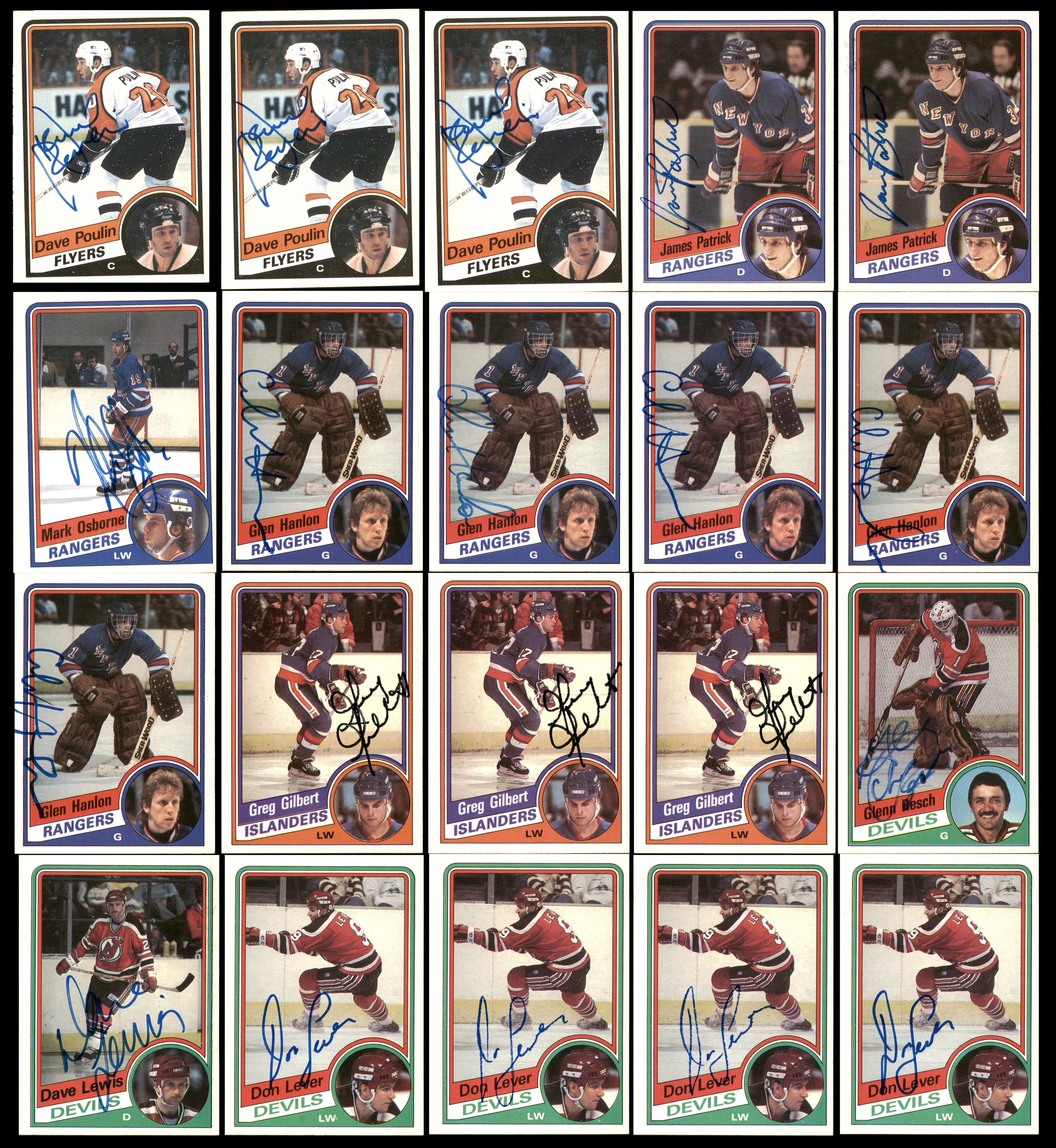 1984-85 Topps Hockey Autographed Cards (120 Count Lot) SKU #257904 - Image 3
