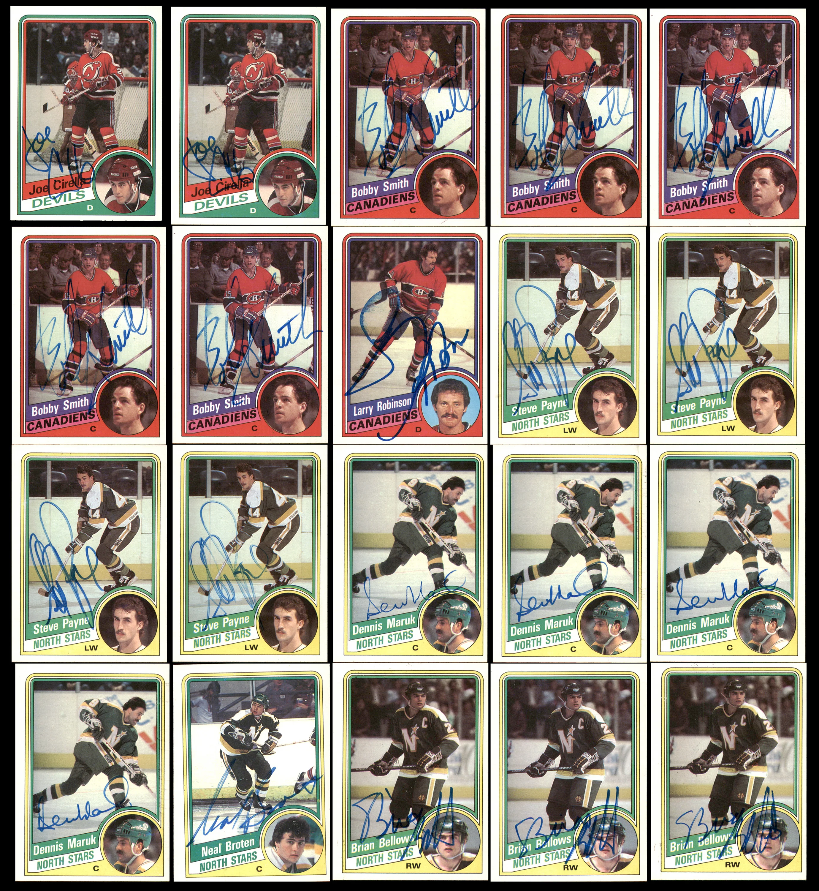 1984-85 Topps Hockey Autographed Cards (120 Count Lot) SKU #257904 - Image 4