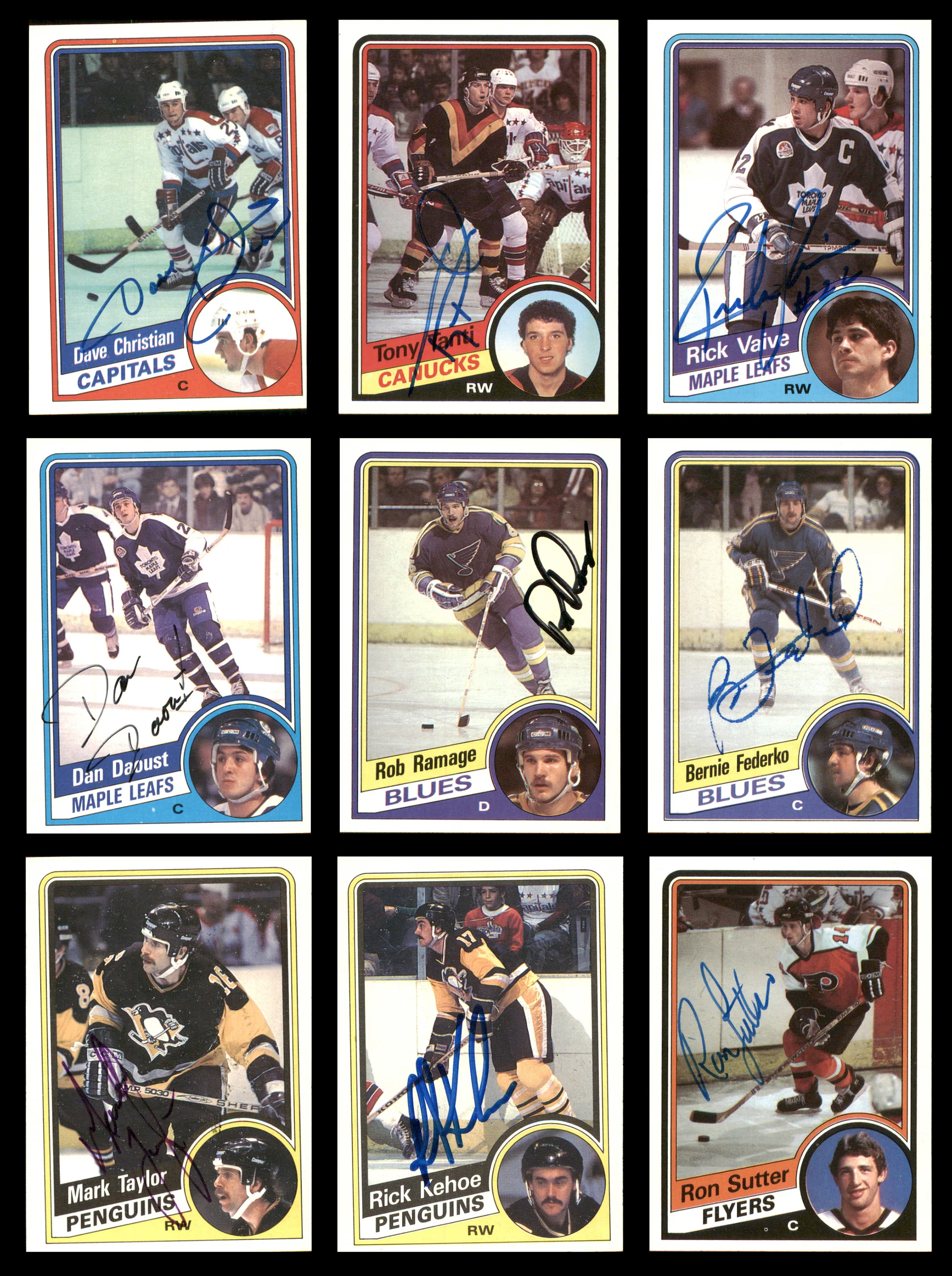 1984-85 Topps Hockey Autographed Cards (57 Count Lot - All Different) SKU #257879 - Image 2