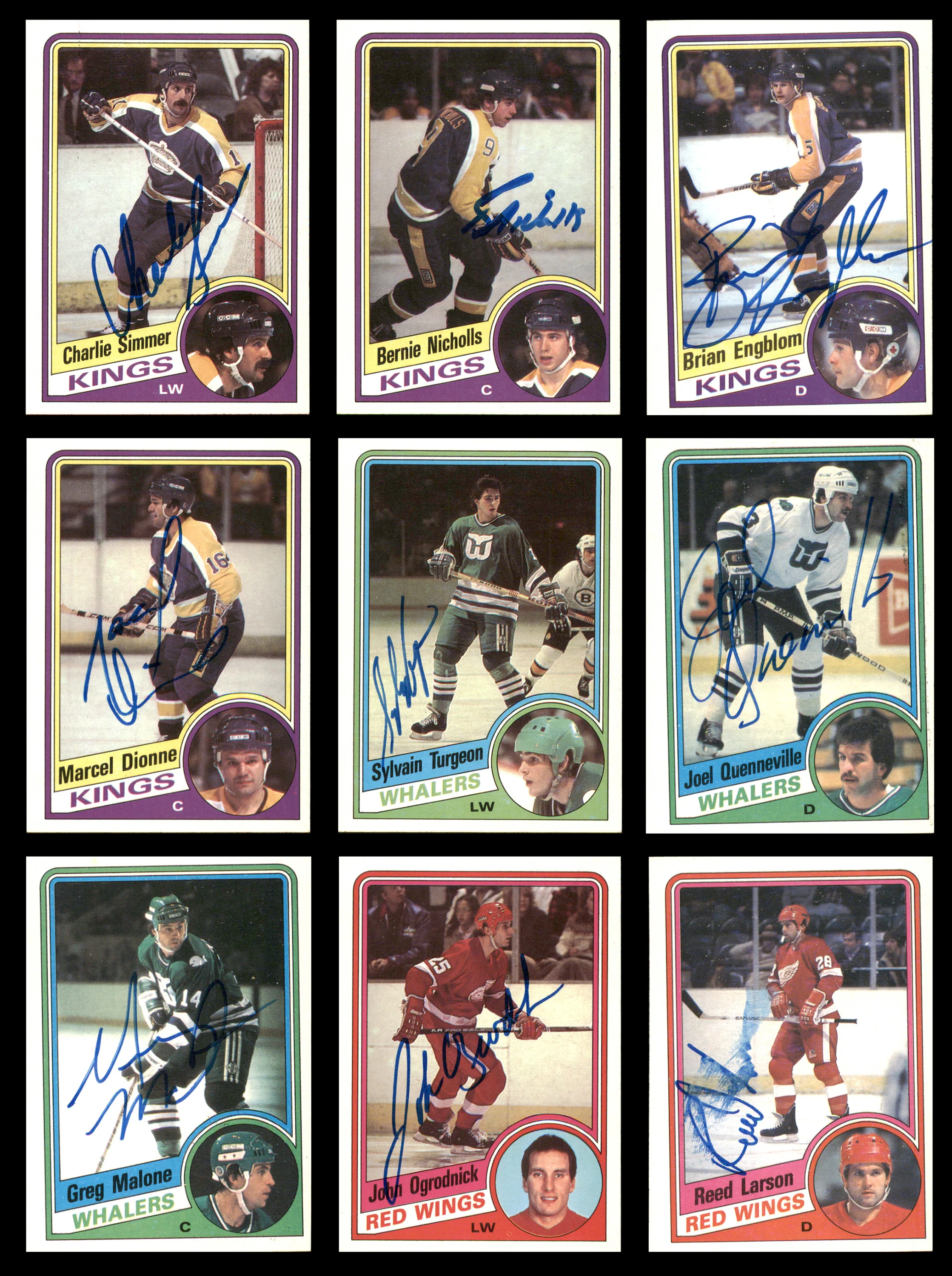 1984-85 Topps Hockey Autographed Cards (57 Count Lot - All Different) SKU #257879 - Image 5