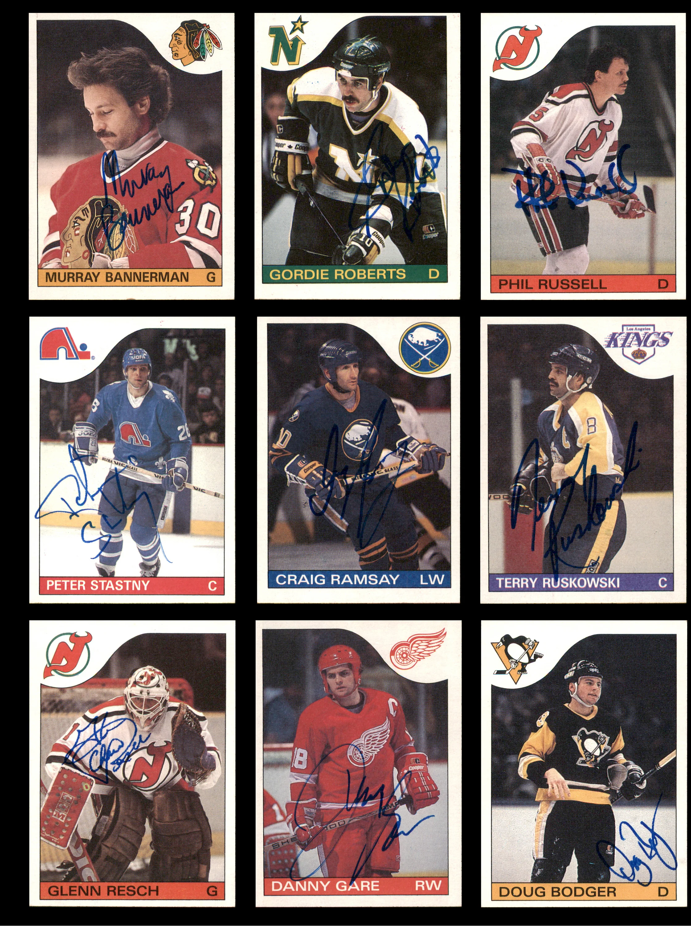 1985-86 Hockey Autographed Cards (96 Count Lot - All Different) SKU #257864 - Image 3