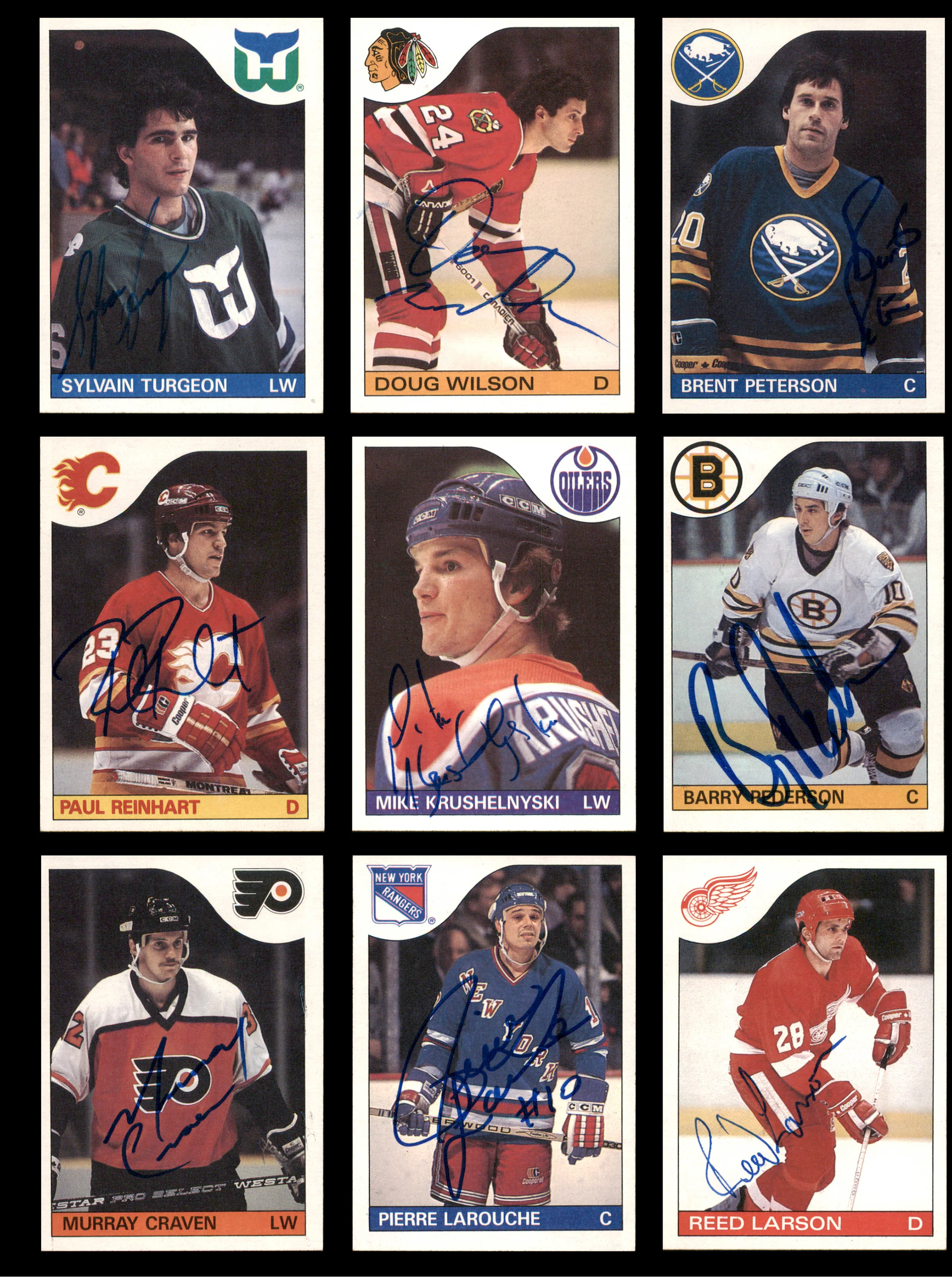 1985-86 Hockey Autographed Cards (96 Count Lot - All Different) SKU #257864 - Image 4