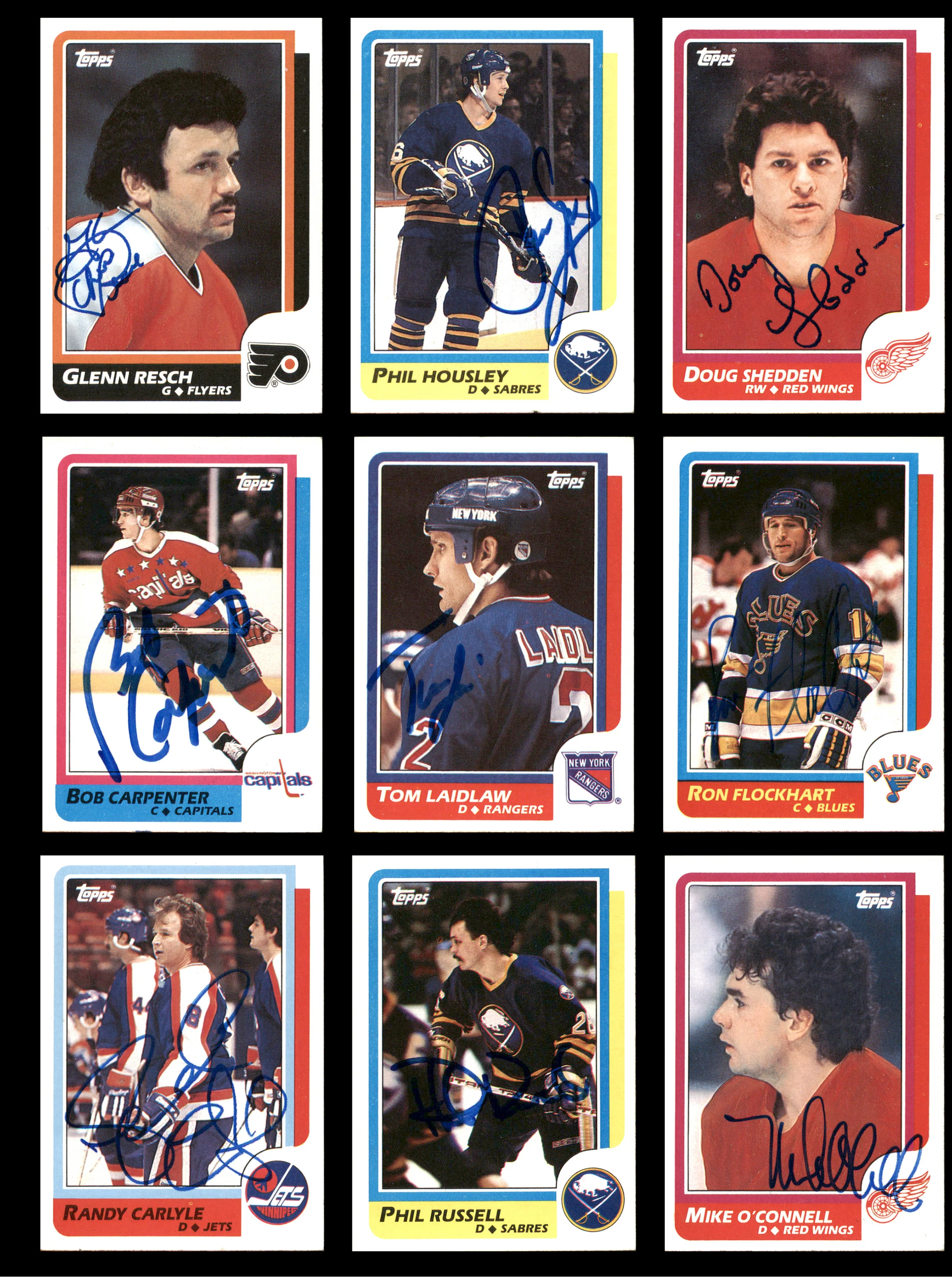 1986-87 Topps Hockey Autographed Cards (85 Count Lot - All Different) SKU #257858 - Image 3