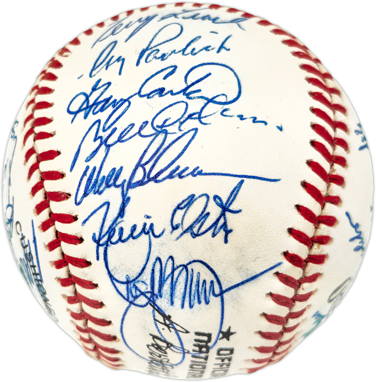 1986 New York Mets Team Autographed Official NL Baseball With 30 Signatures Including Gary Carter PSA/DNA #W03544 - Image 2