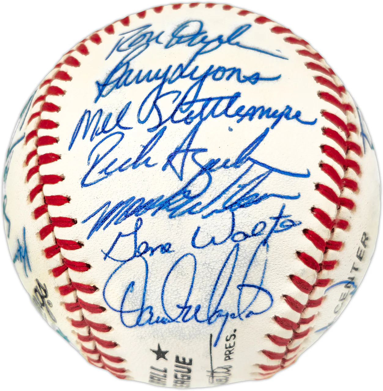 1986 New York Mets Team Autographed Official NL Baseball With 30 Signatures Including Gary Carter PSA/DNA #W03544 - Image 4