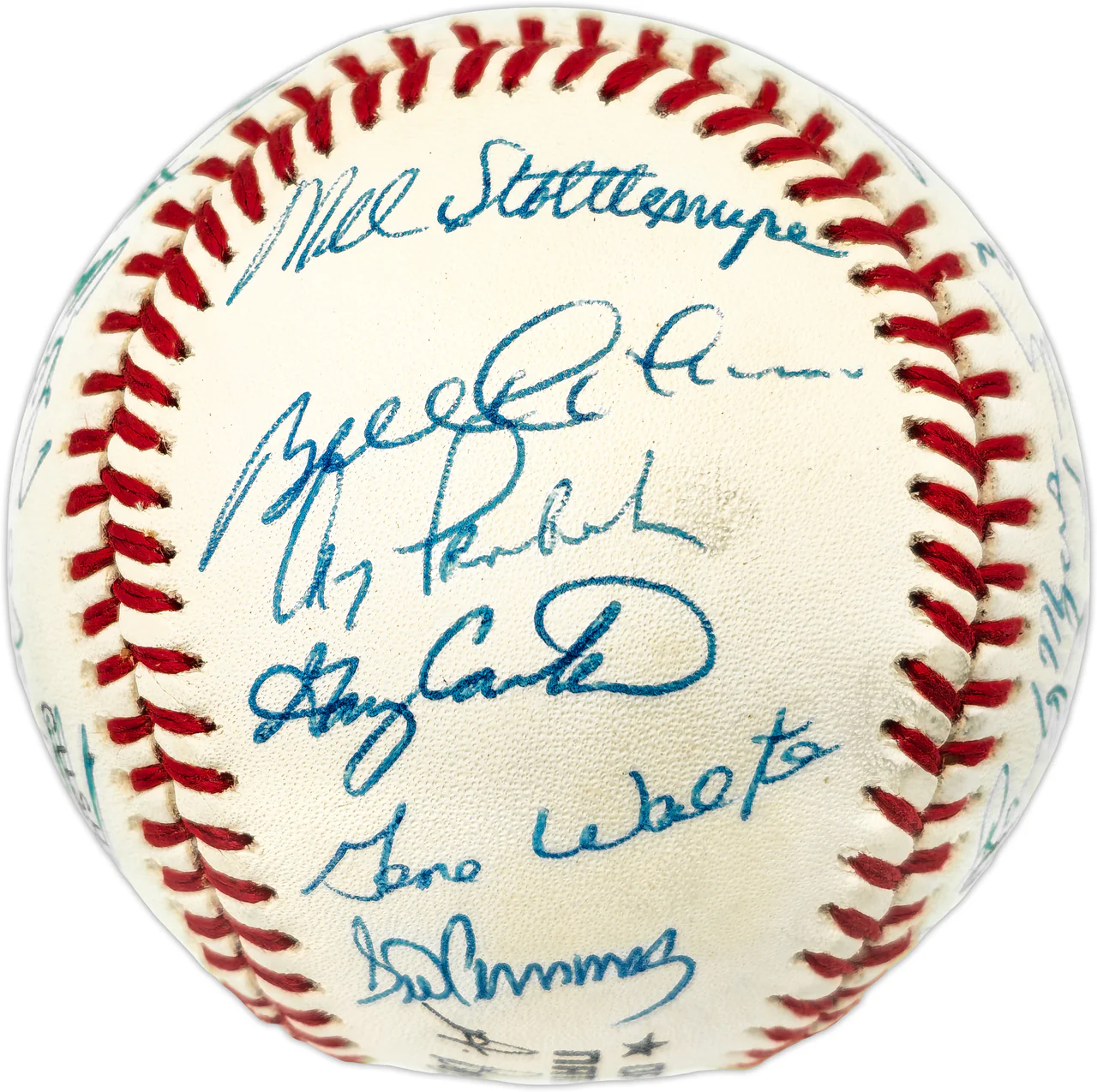1986 New York Mets Team Autographed Official NL Baseball With 31 Signatures Including Gary Carter PSA/DNA #W03527