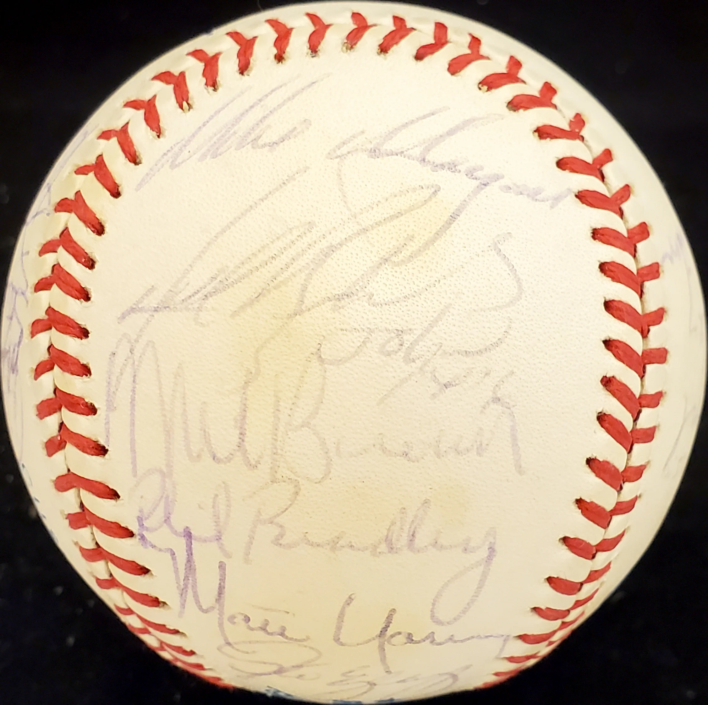 1986 Seattle Mariners Autographed Official AL Baseball With 25 Total Signatures Including Dick Williams SKU #192484 - Image 2